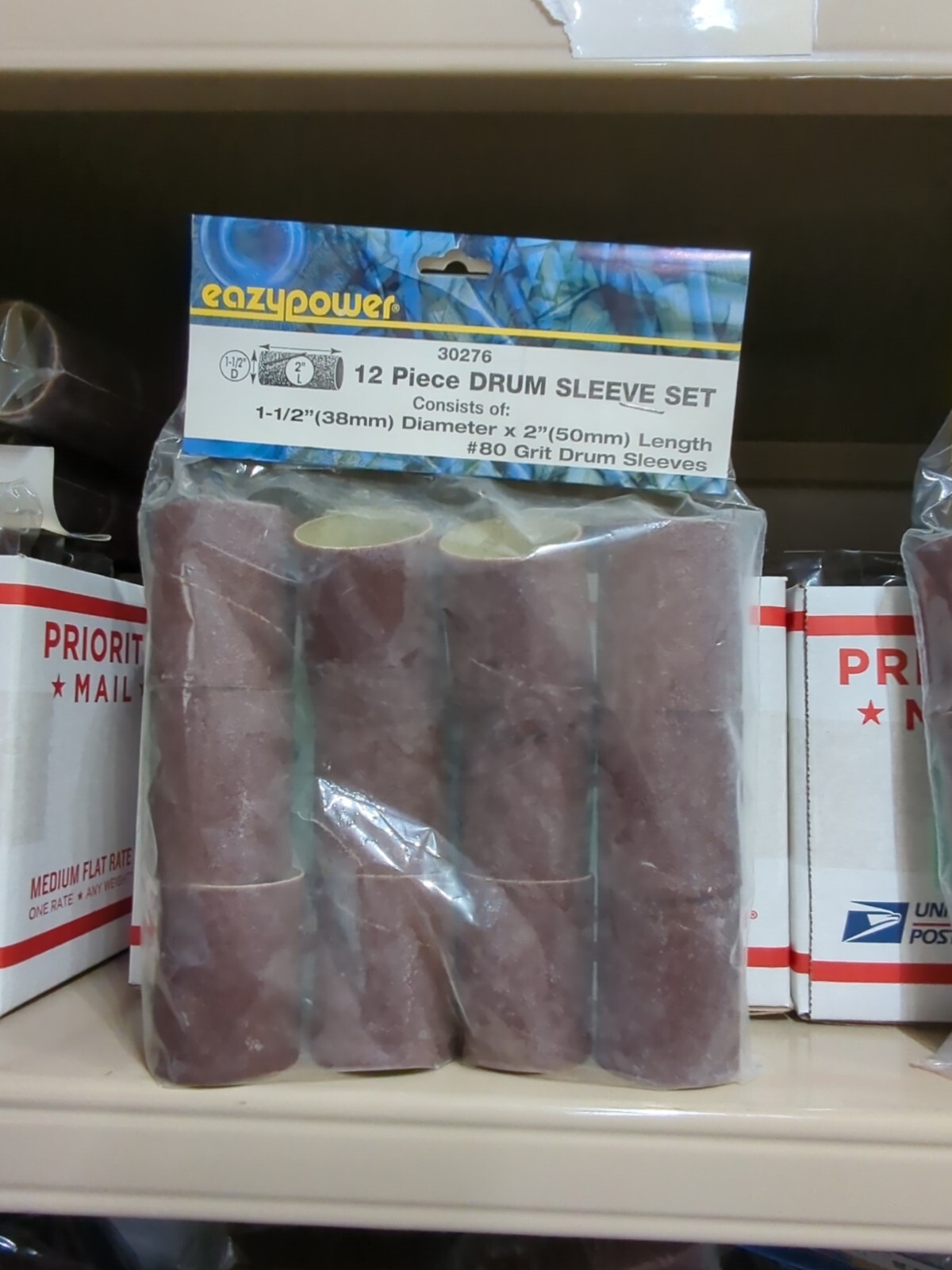 2 packs of Eazypower 30267 80 Grit Spindle Sander Drum Sleeves 2″x1.5″