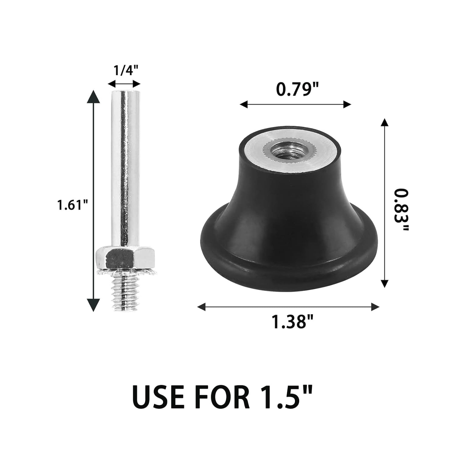 2-Pack 1.5-Inch Roloc Disc Pad Holders for Polishing & Sanding