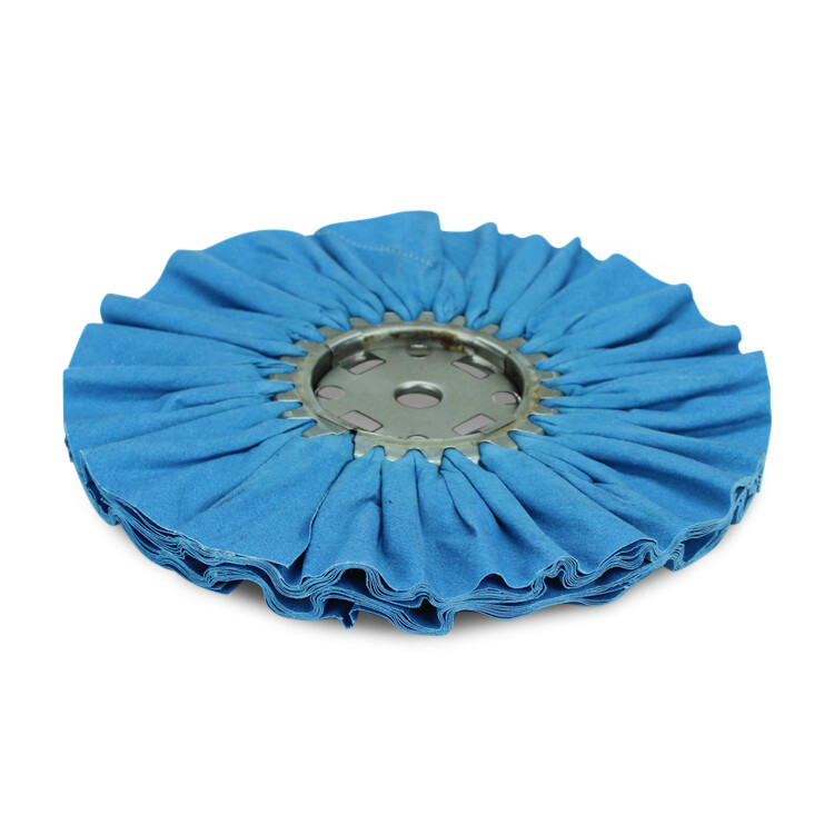 10″ Blue Mill Treated Airway Buffing Wheel 3″ Center Plate x 5/8″ Arbor Hole