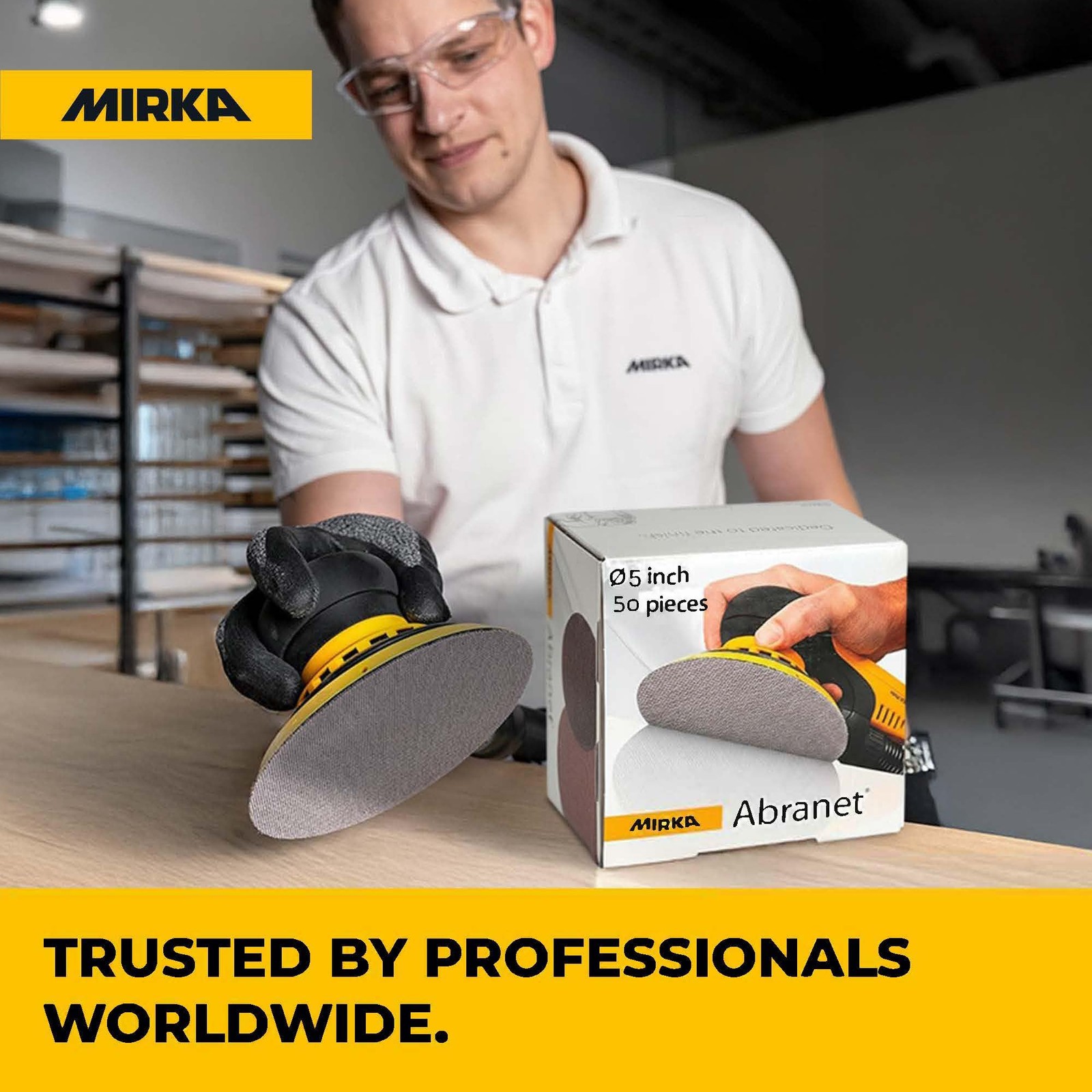 Mirka Abranet Sanding Mesh Discs 220 Grit 5 Inch Hook and Loop Sanding Disc…
