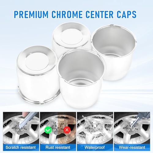 4PCS 5.15inch Trailer Wheel Center Caps Fit 5.15″ 5.15″ Center Hole, 5″ Height