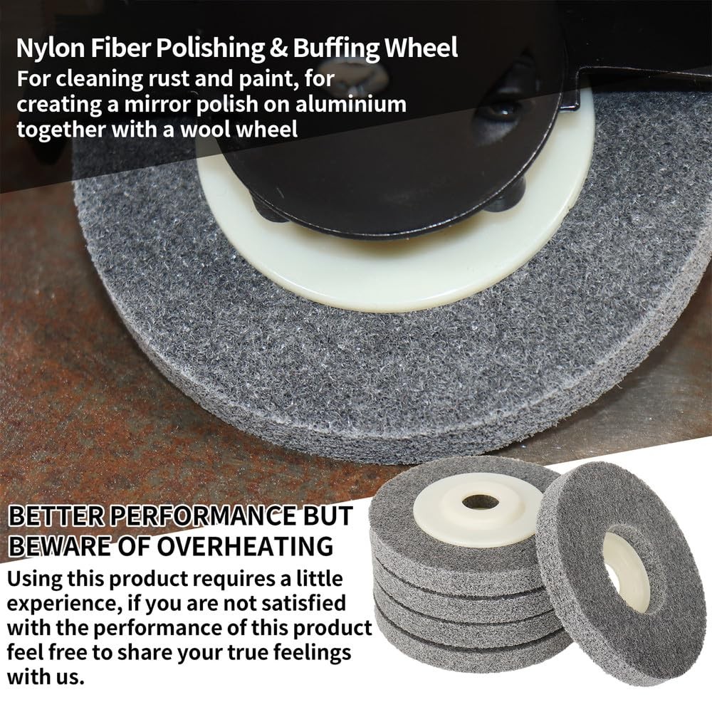 Nylon Fiber Polishing Wheel Non Woven Felt Polishing Pad Disc For Metal Marble