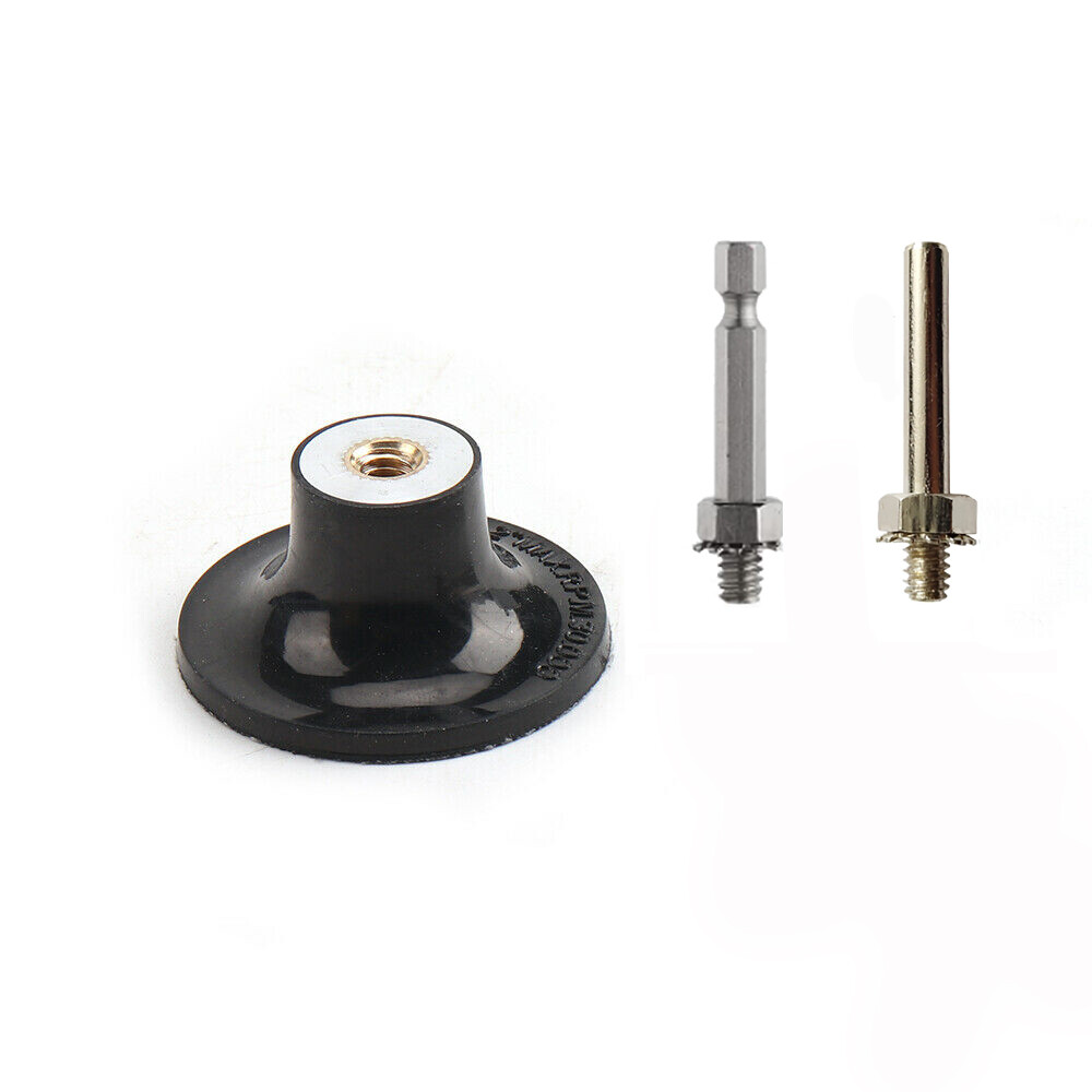 1/3Pc 1/2/3″ Type R Roll-On Sanding Disc Rubber Backing Pad Holder Mandrel