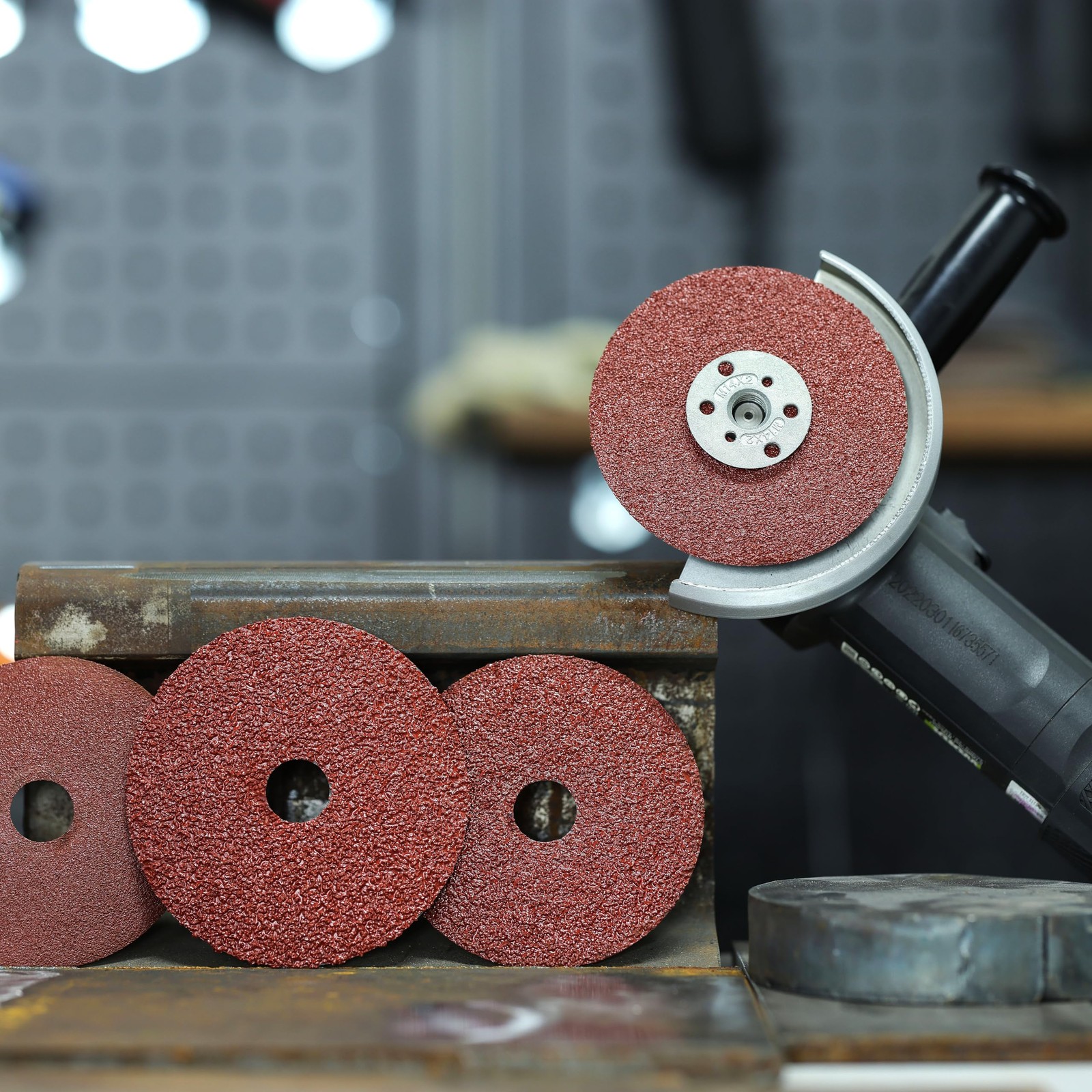 UPWOOD Aluminum Oxide Resin Fiber Sanding and Grinding Discs, 5” x 7/8”, 24 G…