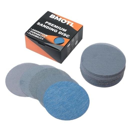 5 Inch Mesh Sanding Discs Assortment: 50Pcs Premium Ceramic 5 Inch Assortment