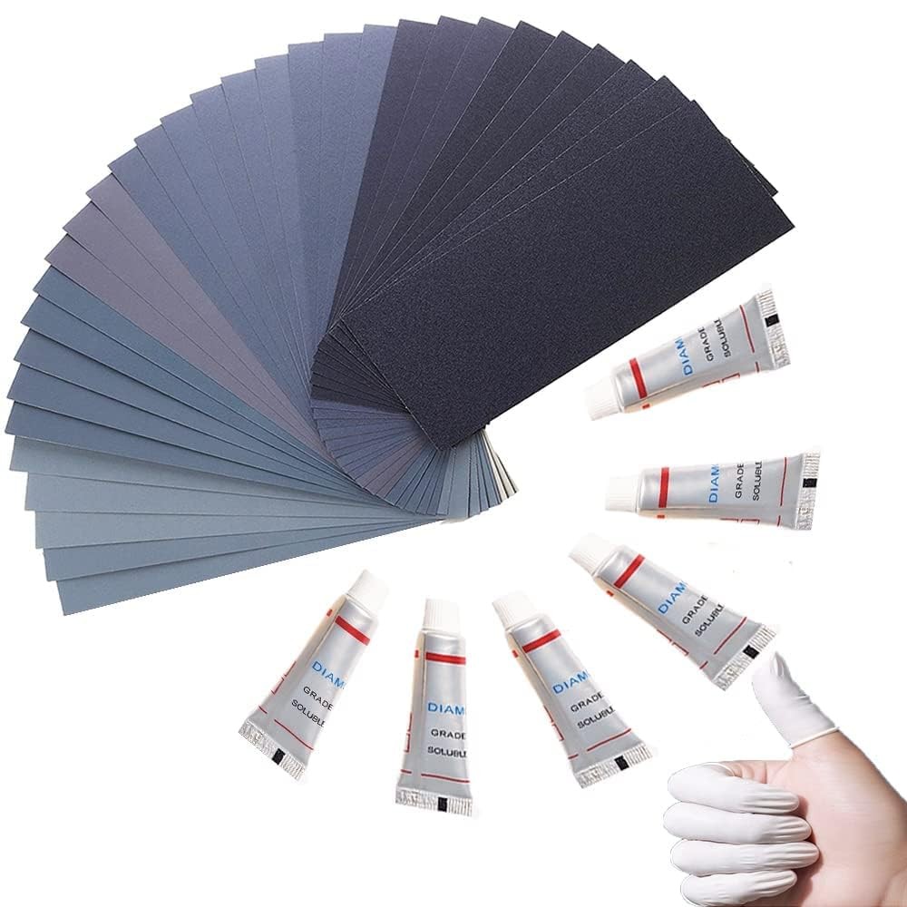 Extra Fine Sand Paper 120 to 20000 High Grit, 60 PCS Sandpaper Sheets with 10…