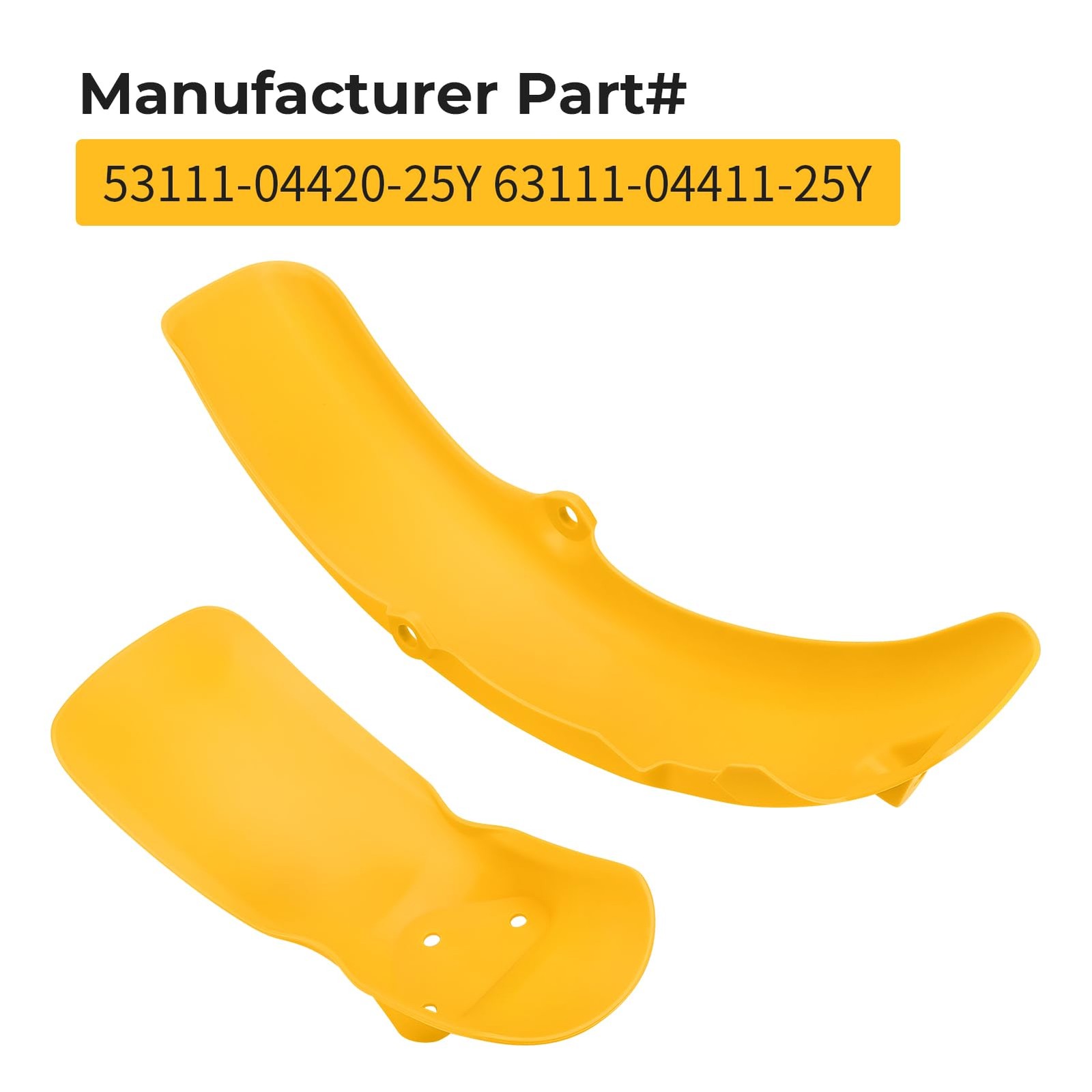 M MATI Front Rear Fender Set Yellow Mudguard for Suzuki JR50 1978-1999 53111…