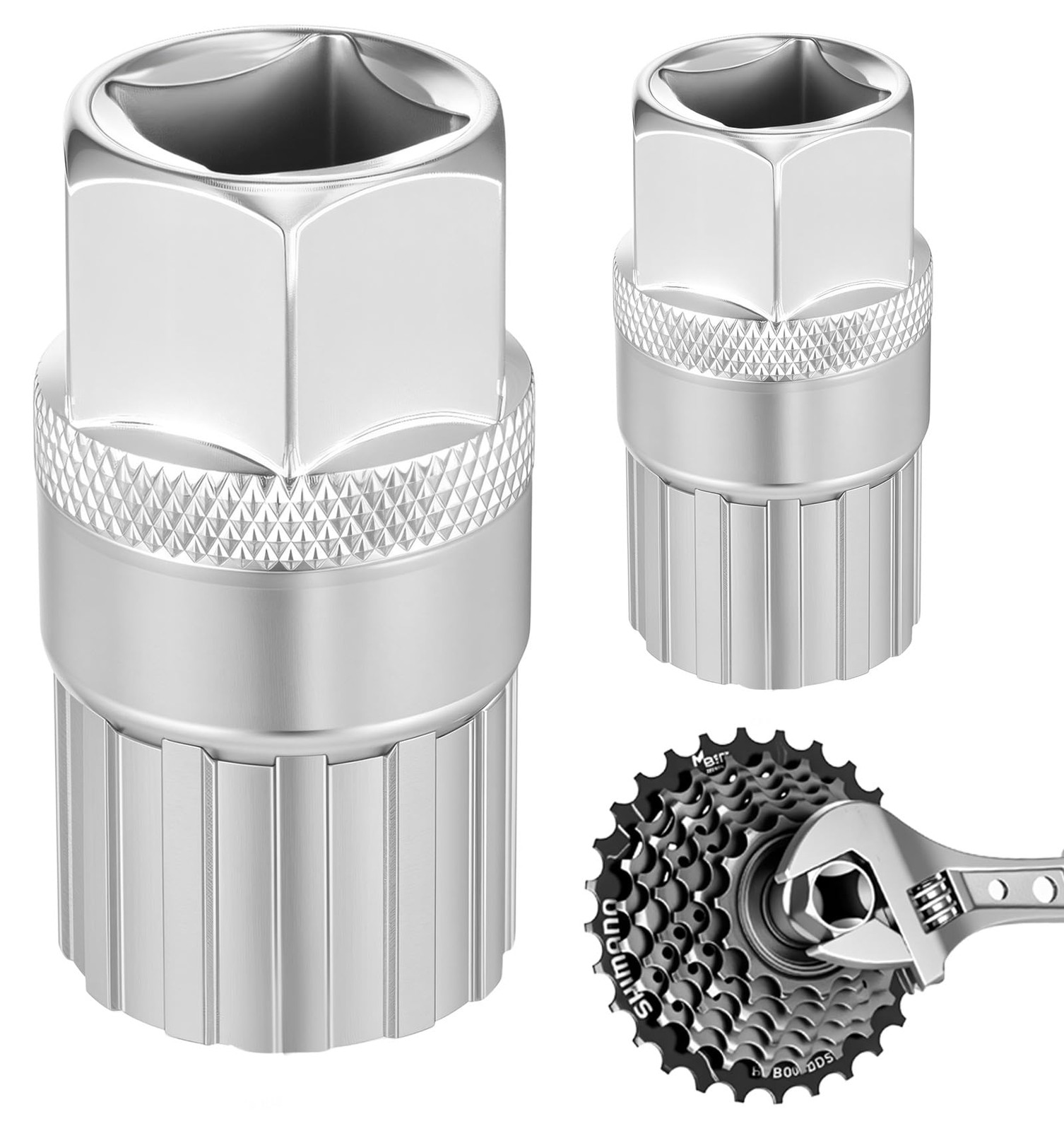 2 Pcs Silver Bicycle Freewheel Removal Tool 5.91 Inch