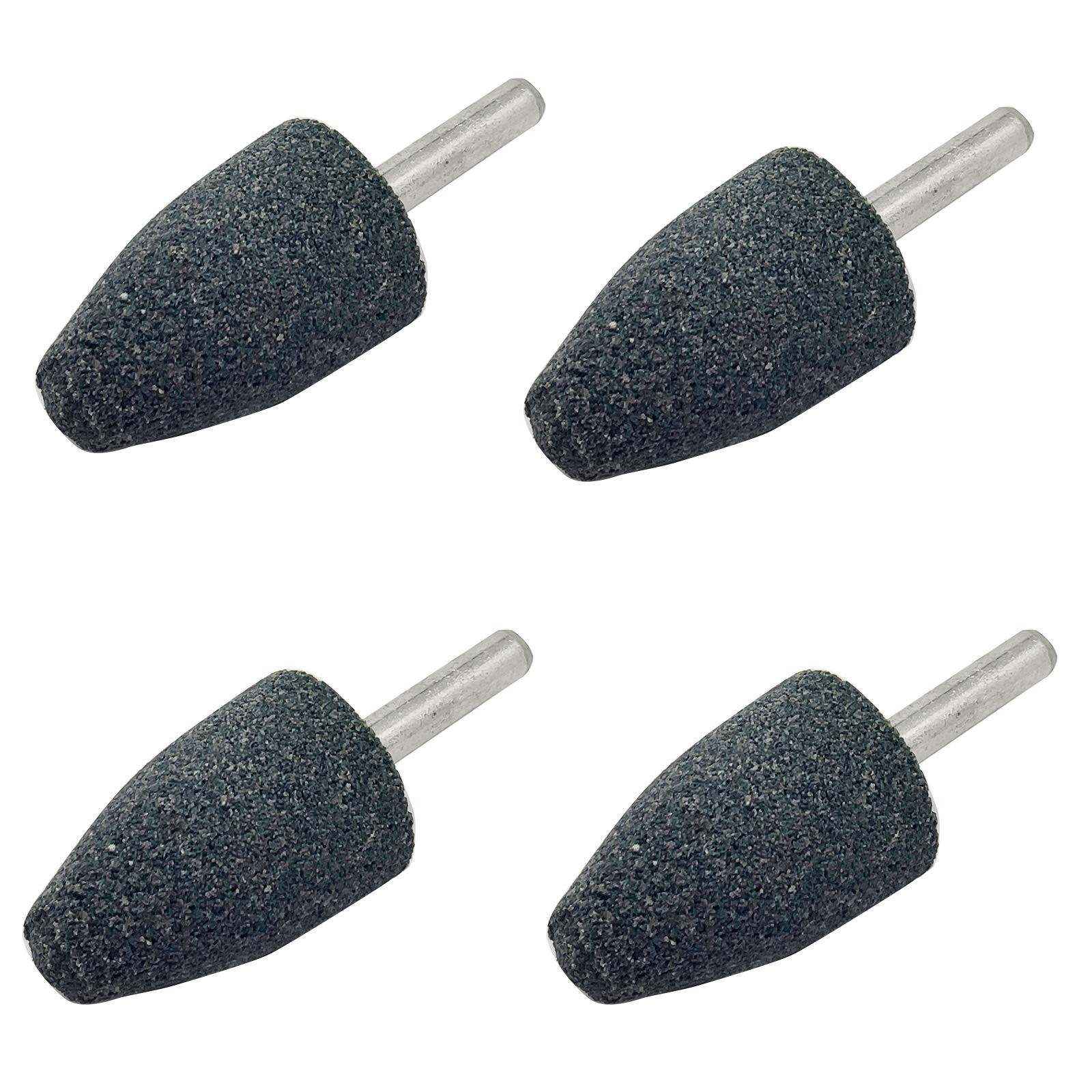 4 pcs 25mm Stone Rotary Grinding Bits with 1/4 Inch Shank, Aluminum Oxide Mou…