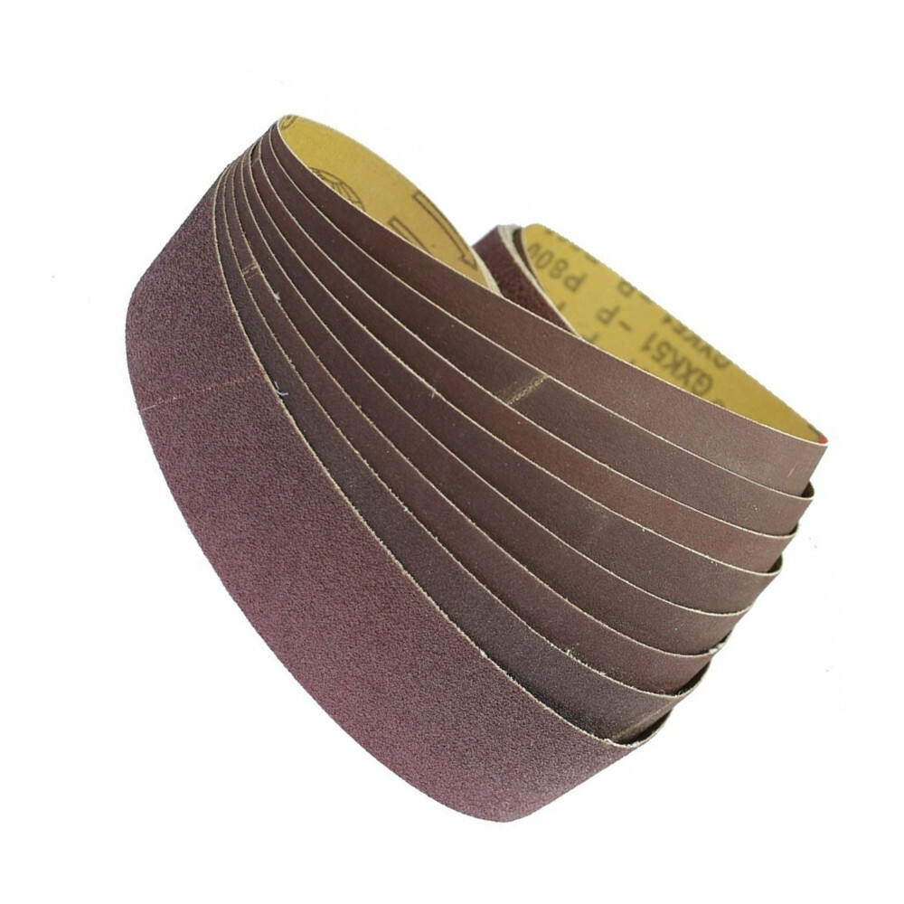 10 Pieces 915*50mm Abrasive Sanding Belts for Wood Soft Metal Grinding Polishing