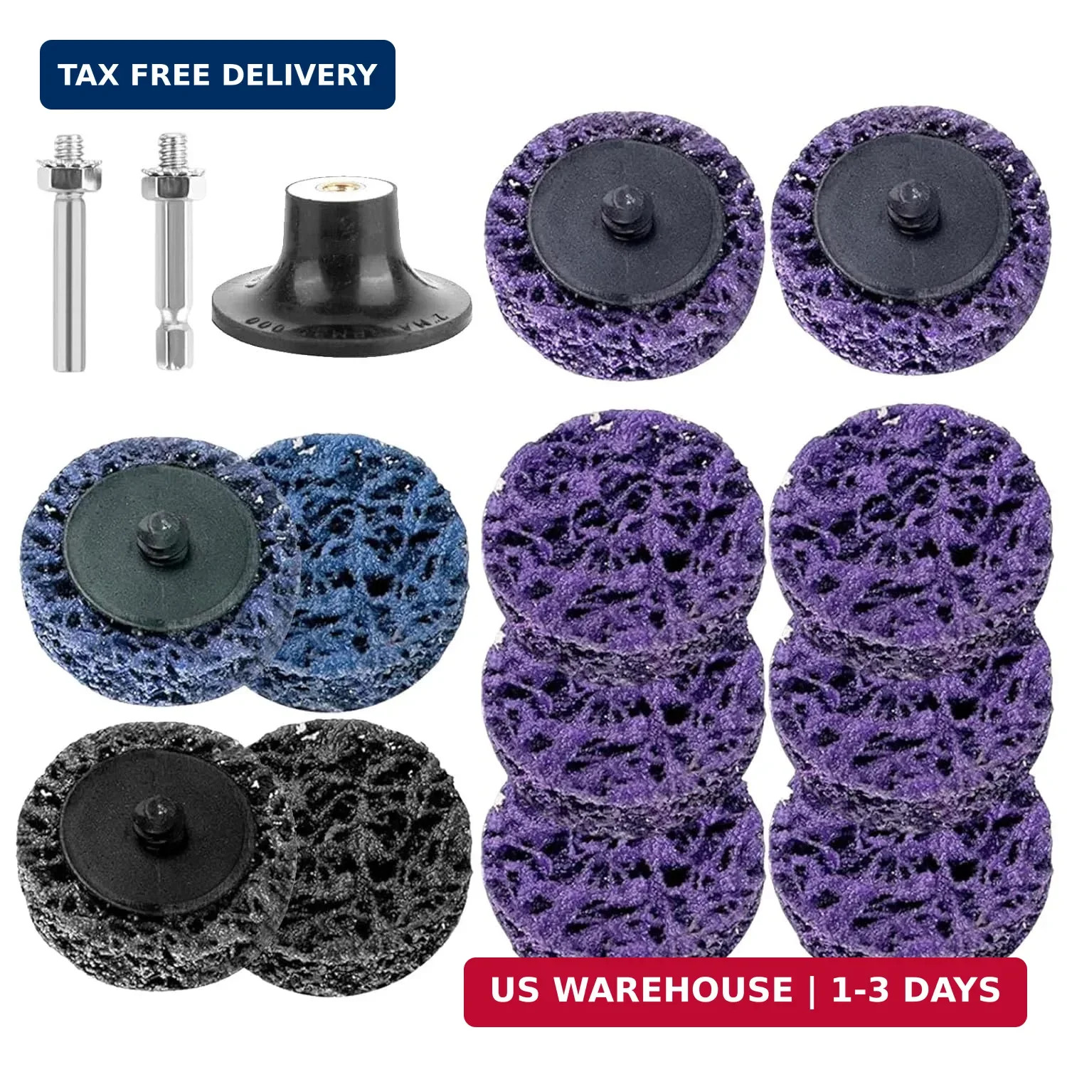 12 PCS Quick Strip Disc for Drill, 1/4″ Roll Lock Sanding&Grinding Accessories,