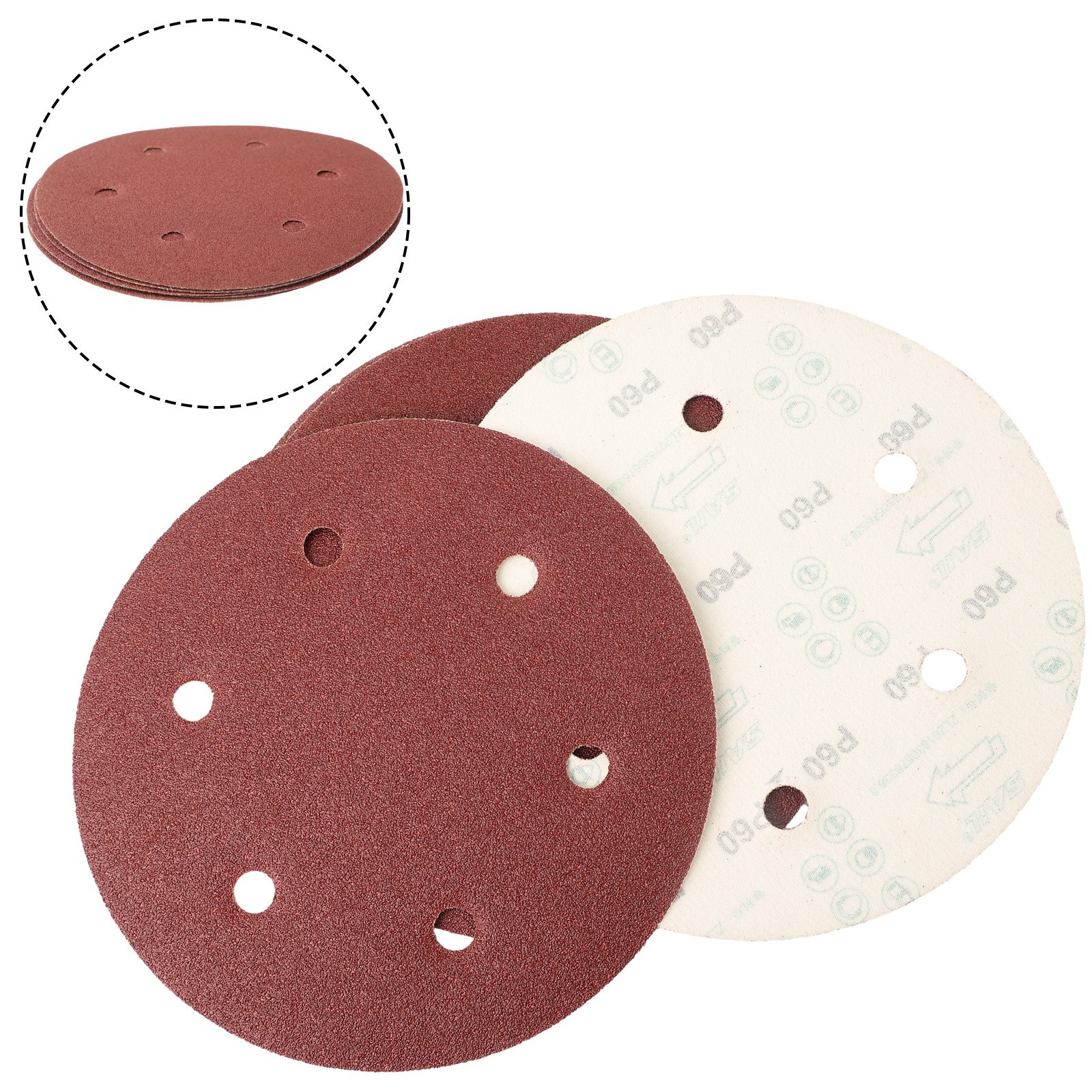 9inch Sandpaper 225mm 6 hole Sanding Paper 40-2000grit Electric Wall Polisher