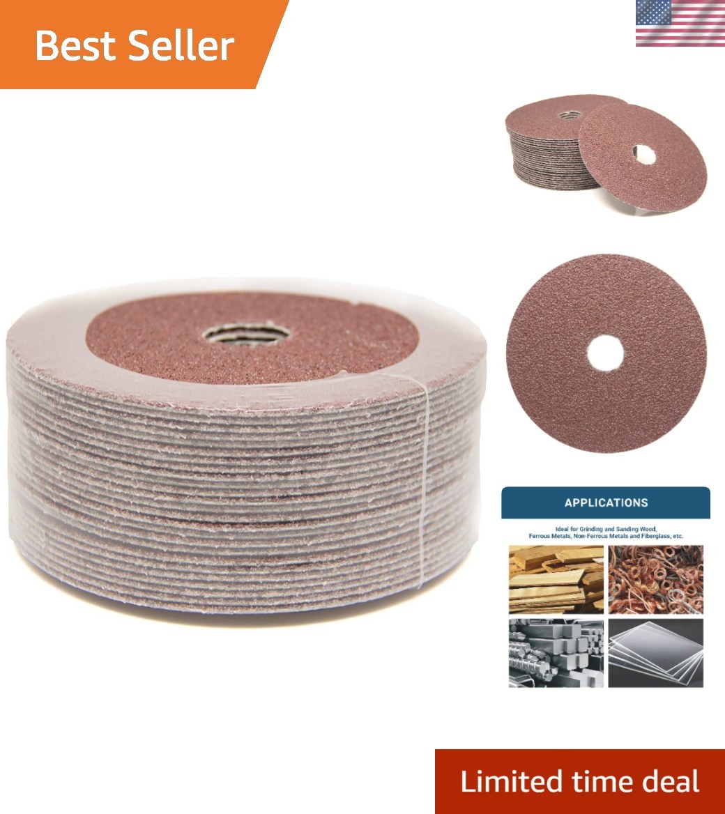 Industrial-Grade 80 Grit Sanding Discs – 5 Inch, 25 Pack for Angle Grinders