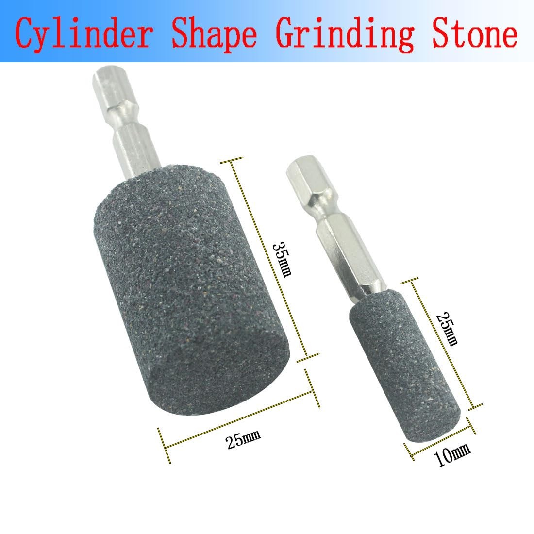 6 Pcs Rotary Grinding Stone, 1/4” Hex Shank Abrasive Stone Mounted Grinding …