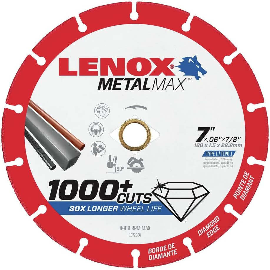 Metalmax 7 Inch Segmented Rim Diamond Edge Cutoff Wheel for Metal
