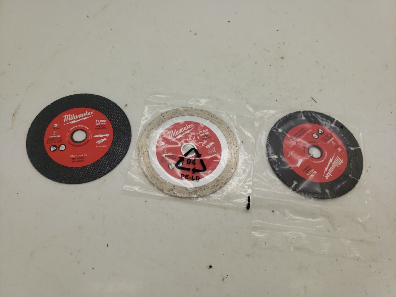 3 PACK MILWAUKEE 3″ BLADE SET 49-94-3000 / 49-94-3005 /49-94-3010