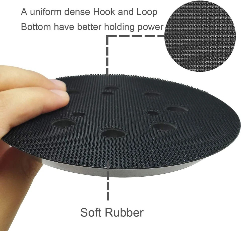 5 Inch 8 Hole Sander Hook and Loop Replacement Pad for Dewalt DW420, DW421, Dw42