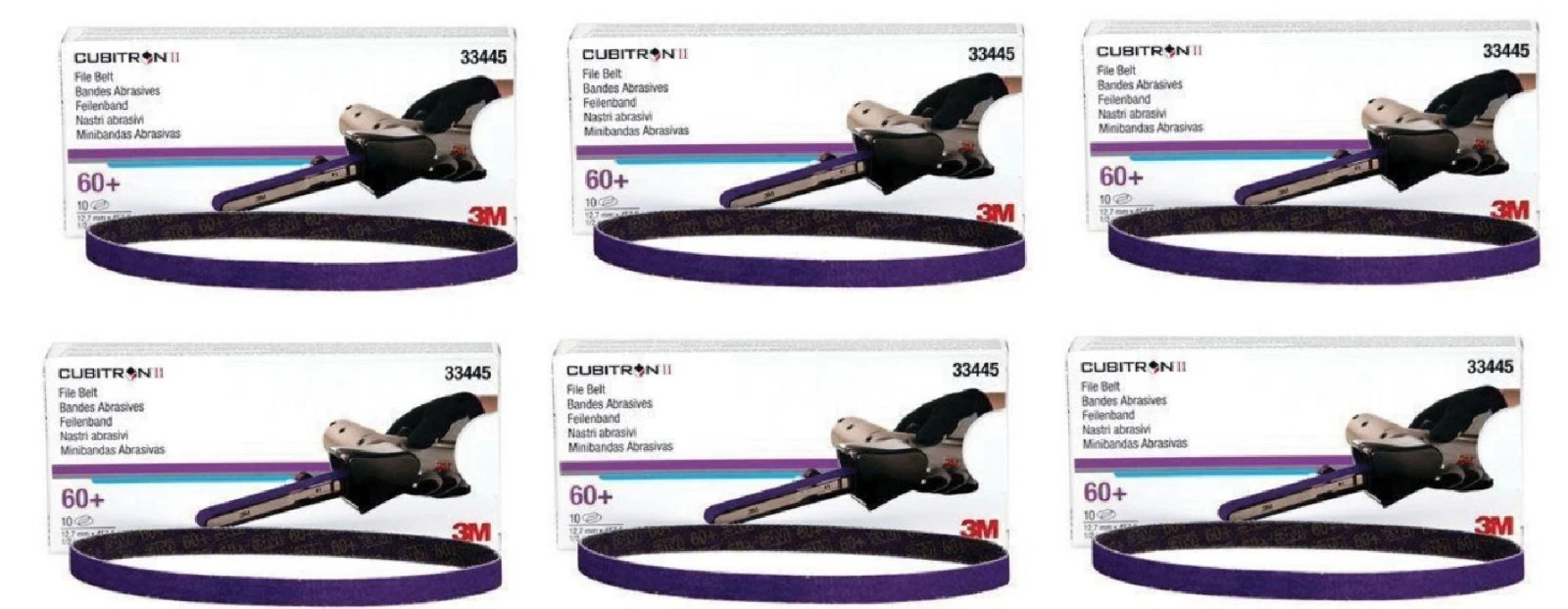 3M 33445 Cubitron II 1/2″ x 18″ File Belt – 10 Belts/Box (6 Pack)
