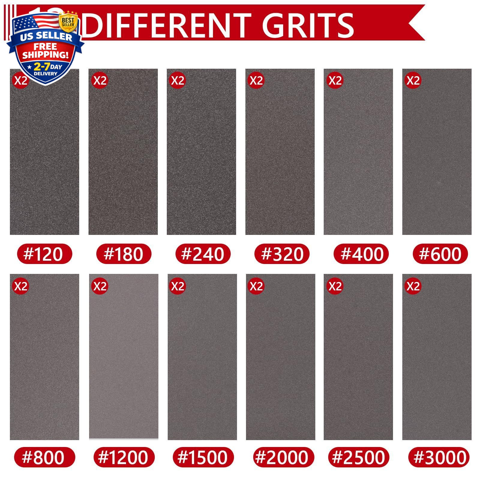24PCS 3 x 4 Inch Sanding Sponge Set, 120-3000 Grit Soft Foam Hand Sander Block,