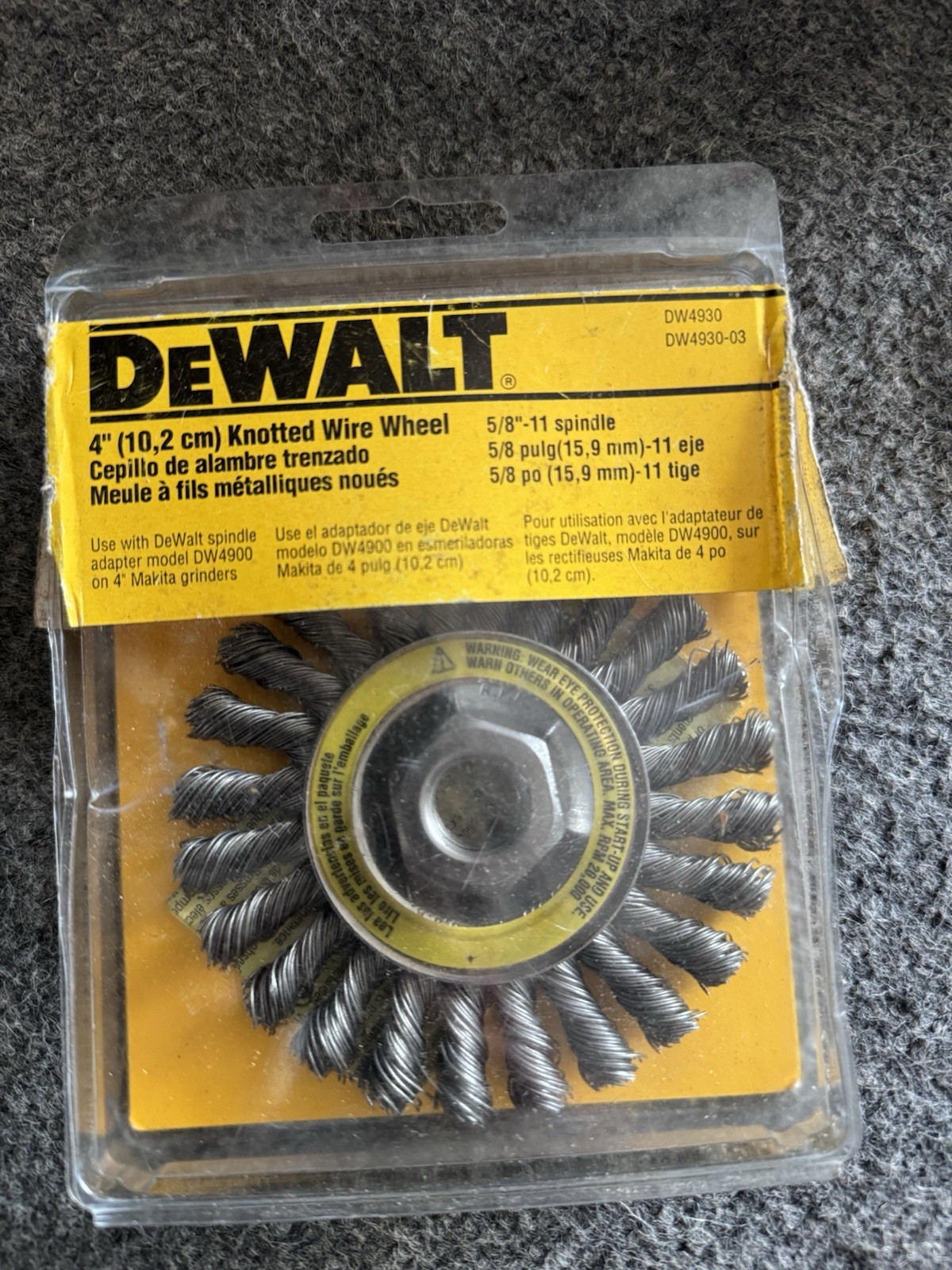 DEWALT 4-in x 5/8 to 11-in Arbor Carbon Cable Twist Wire Wheel DW4930