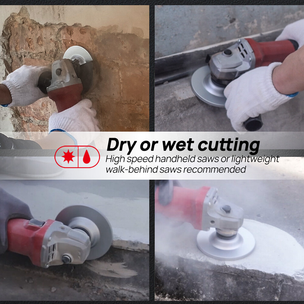 Diamond Grinding Wheel Marble Cutting Disc Cut Tile Concrete Masonry 4/4.5/5/7”