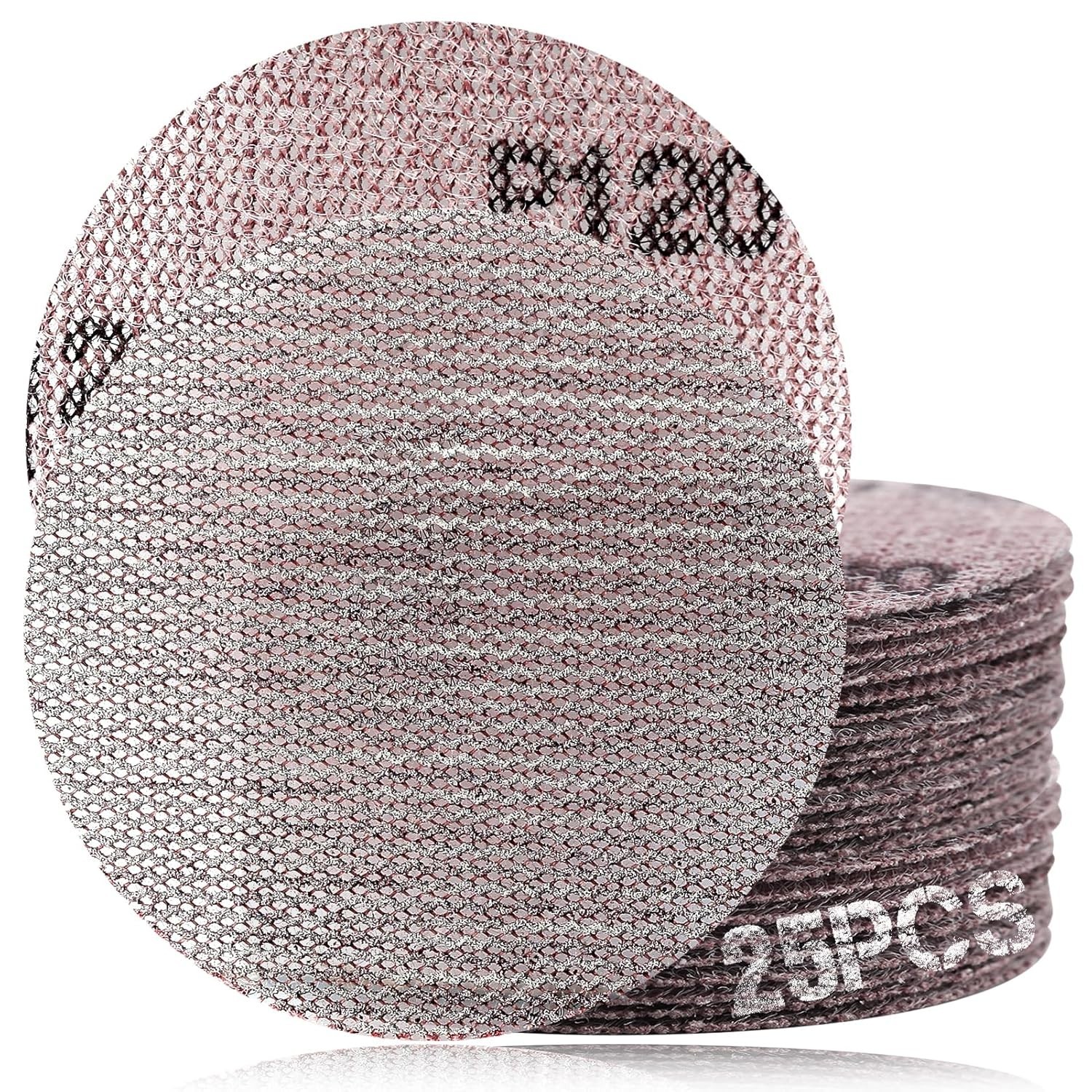 3-Inch 120 Grit Mesh Abrasive Dust Free Sanding Discs, Virtually Dust-Free, B…