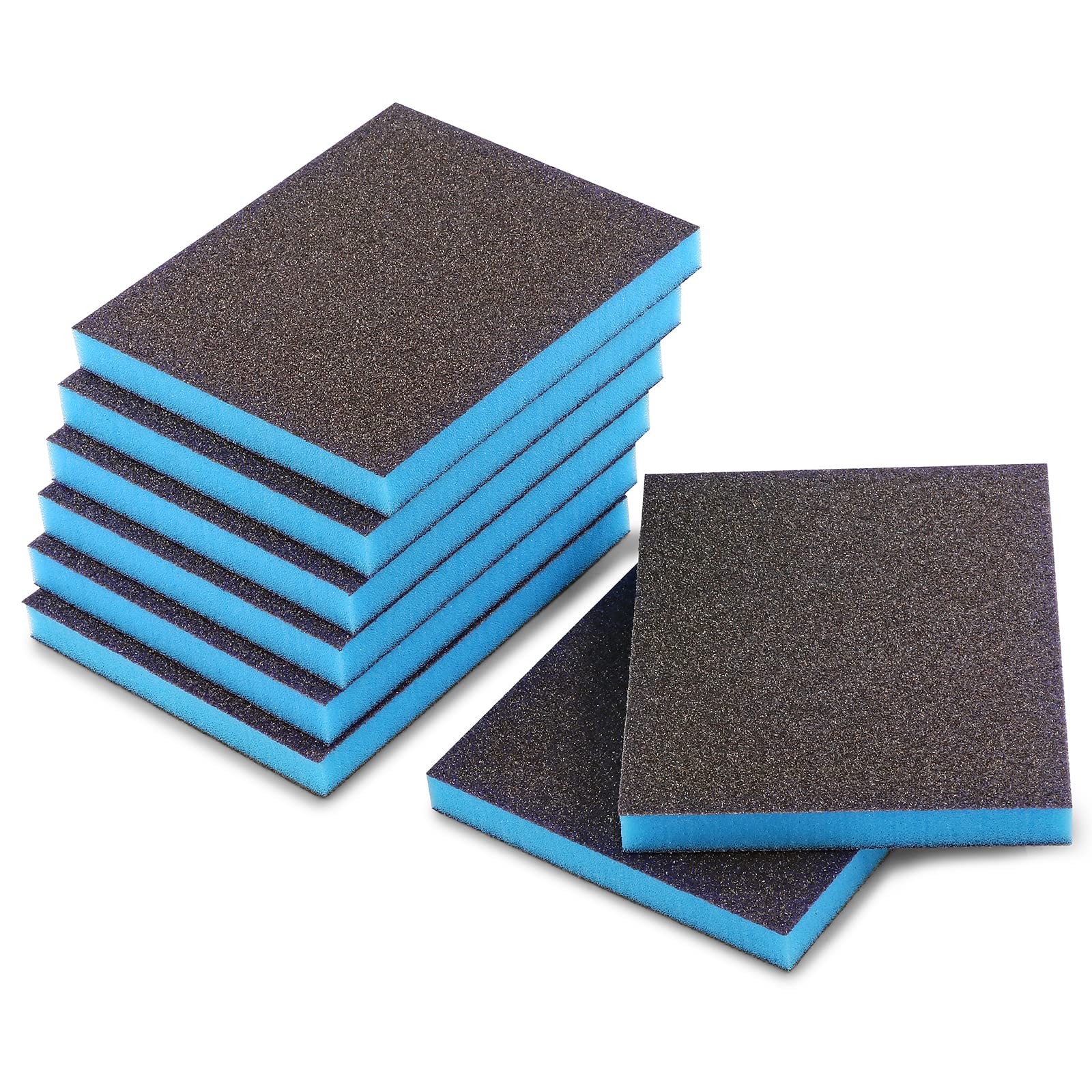 8 Pcs 60 Grit Reusable Washable Sanding Sponge Wet and Dry Sandpaper Sponge