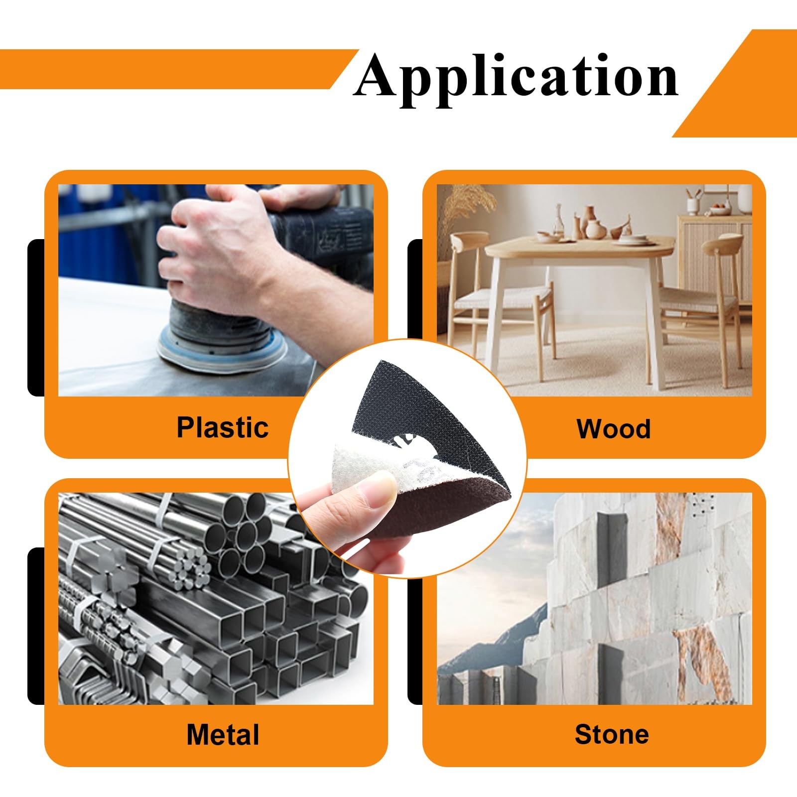 114Pcs Oscillating Tool Sanding Pads Kit 2Pcs Triangle Sanding Pads and 2Pcs …