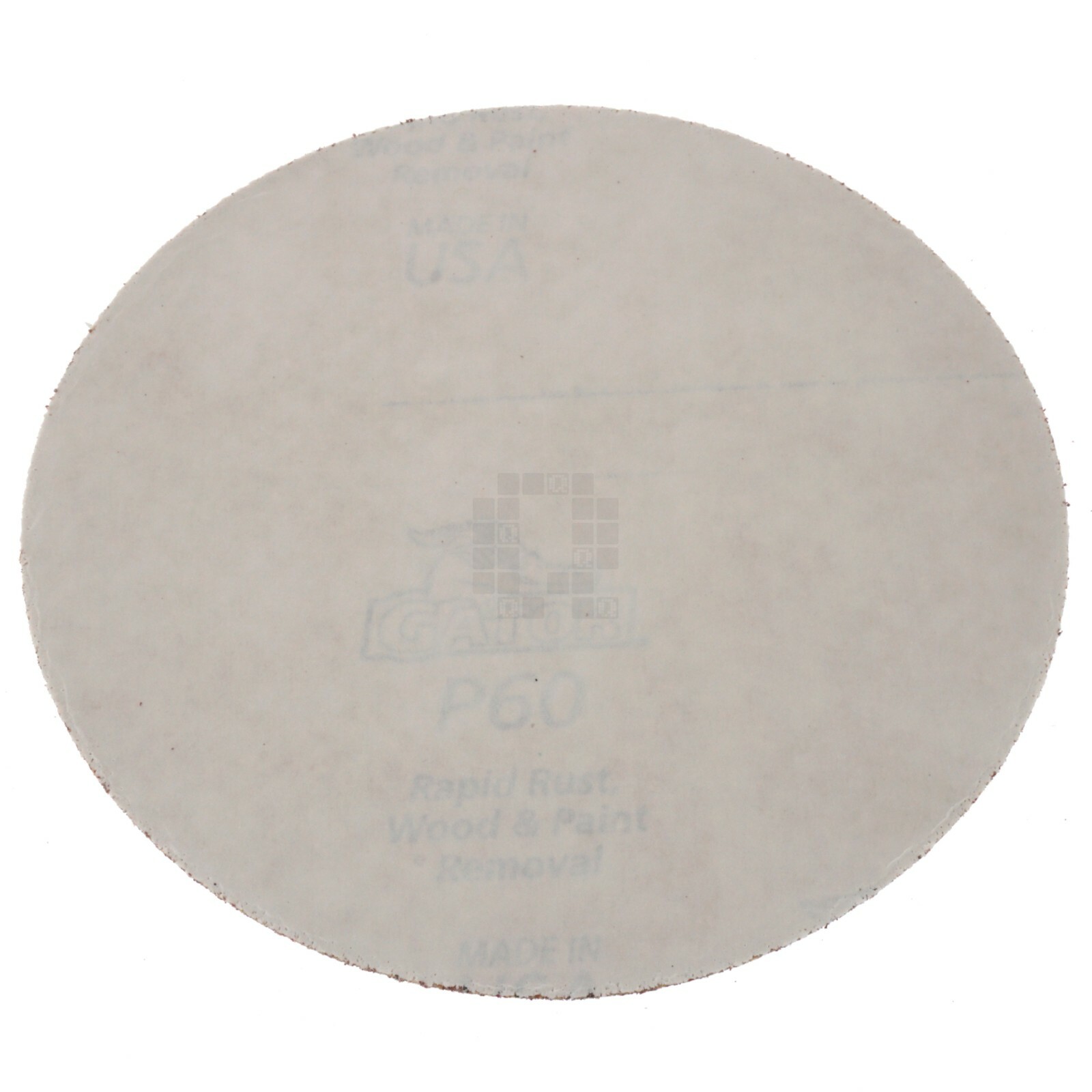 Gator 3002 5″ Drill Mount Stick-On Discs, Medium 60 Grit, No Holes, 4 Pack