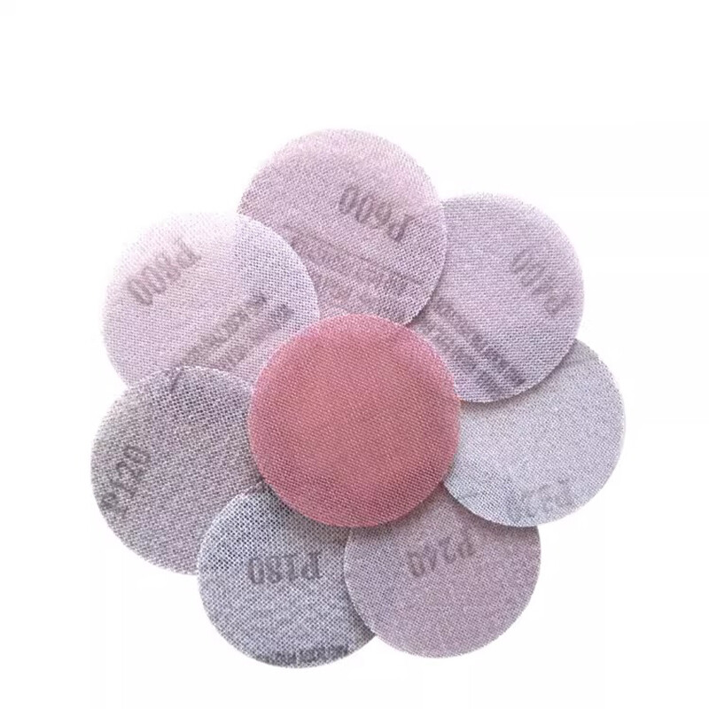 75mm 3” Dust-Free Sanding Discs Hook and Loop Mesh Sand Paper Pads 80-1000 Grit