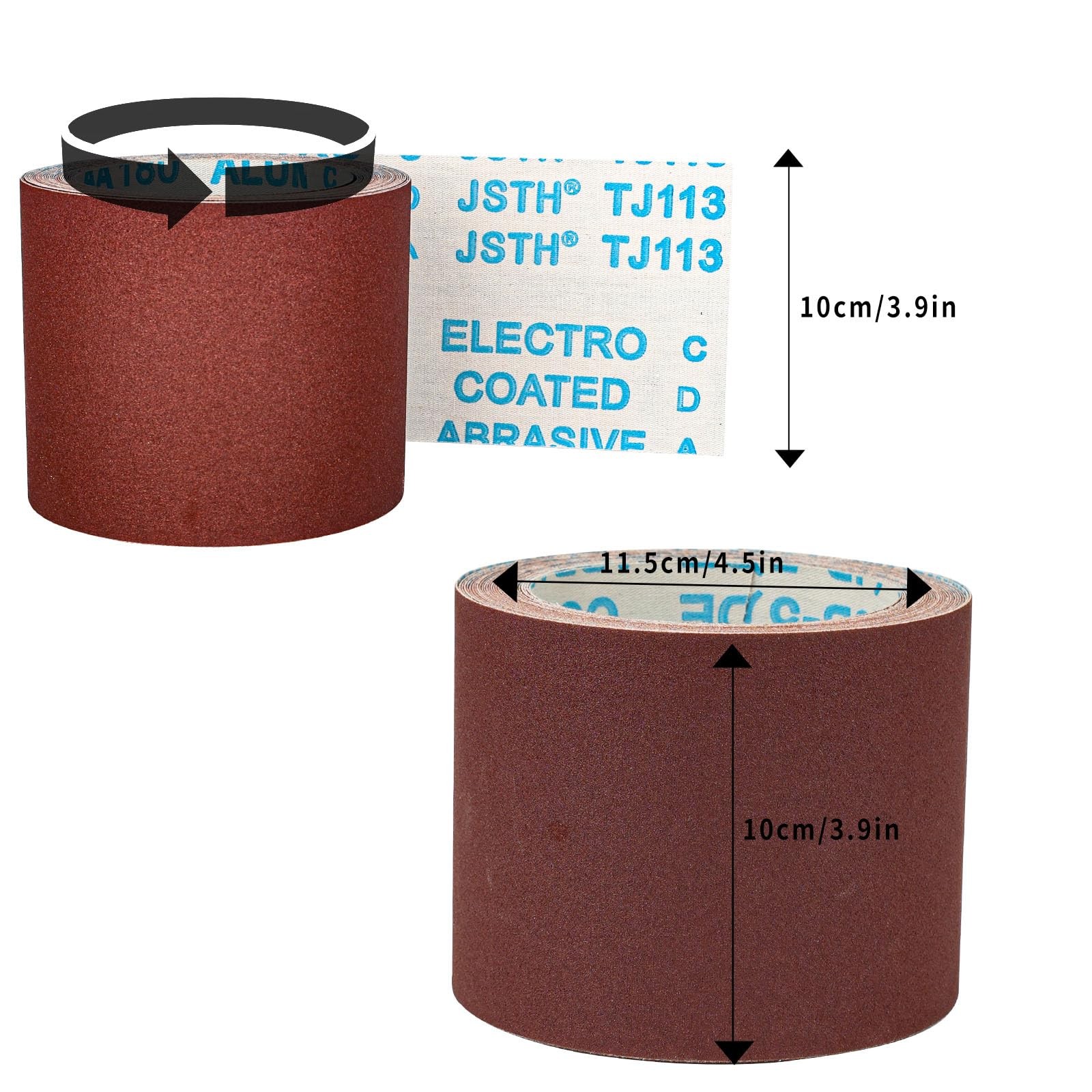 320 Grit Sandpaper Roll 4 Inch x 32.8 Feet Aluminum Oxide Emery Cloth Box