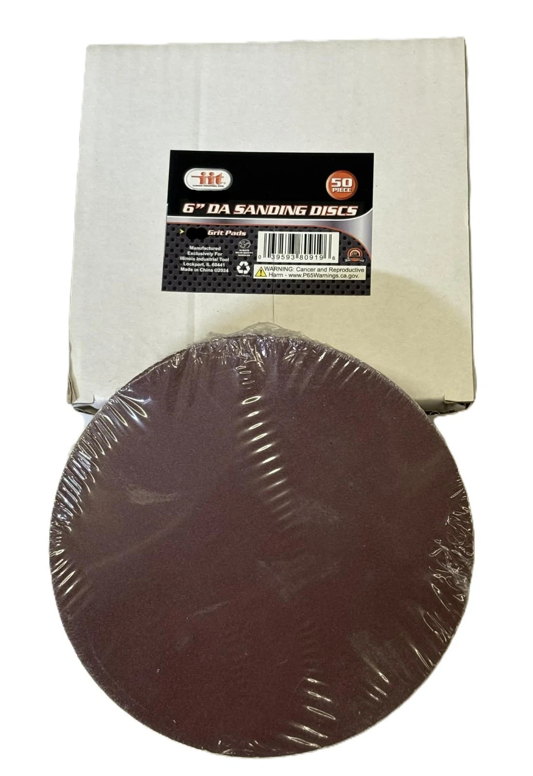 50pc 80 GRIT 6″ DA SANDPAPER DISCS 80916