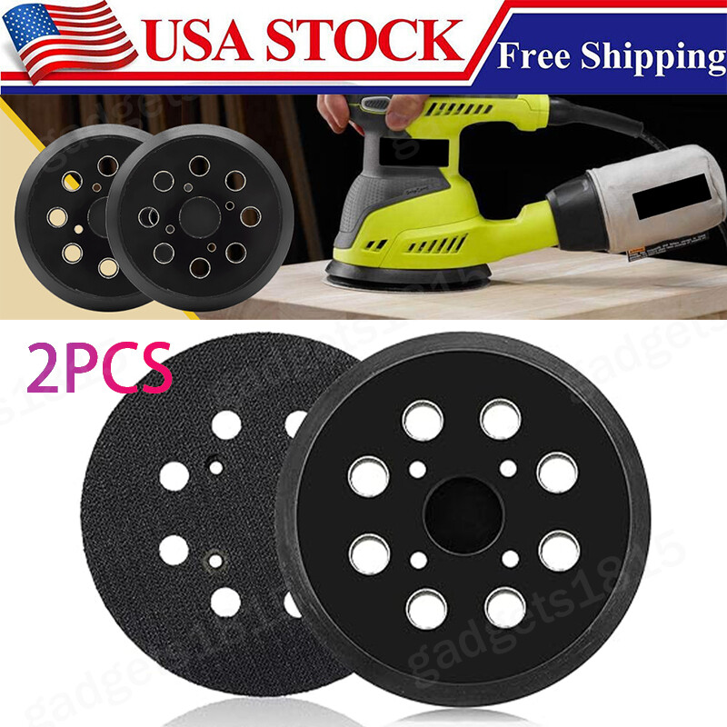 2Pcs 5″ 8 Hole Orbit Sander Pad Hook and Loop For SKIL SR211601 SR6604B SR660302