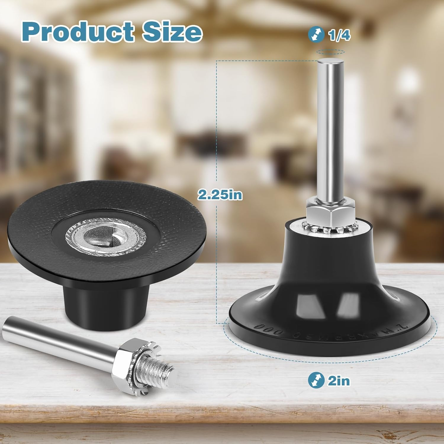 2 Pack 2 Inch Die Grinder Sanding Disc and 1/4 Shank, Grinder Holder for Roloc,
