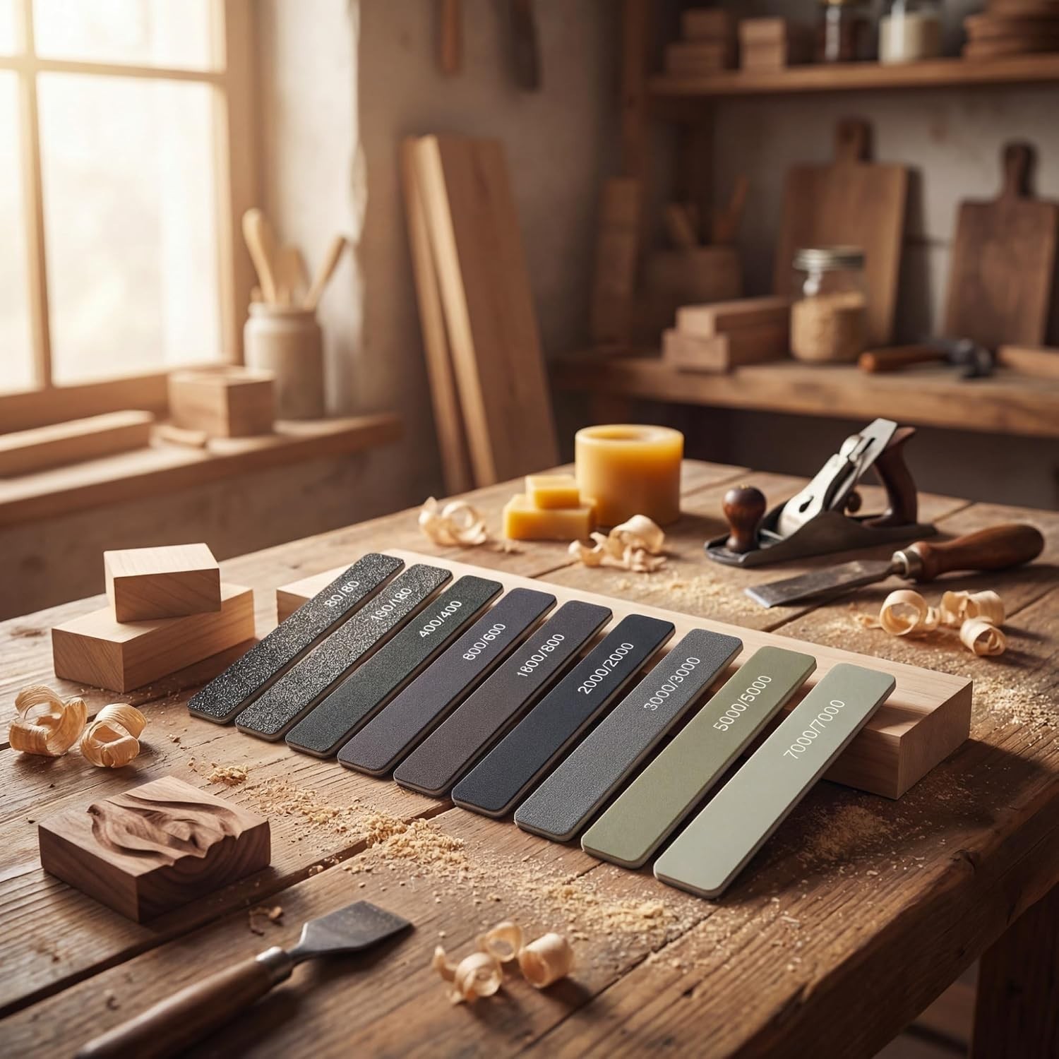 Comprehensive 20 Pcs Sanding Sticks Set with Multiple Grit Options for Crafters