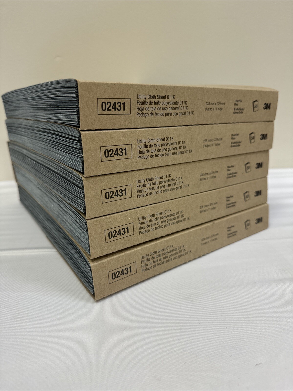 5X 3M 02431 Utility Cloth Sheet 011K 50 Sheets 9″ Inch x 11″ Inch Fine