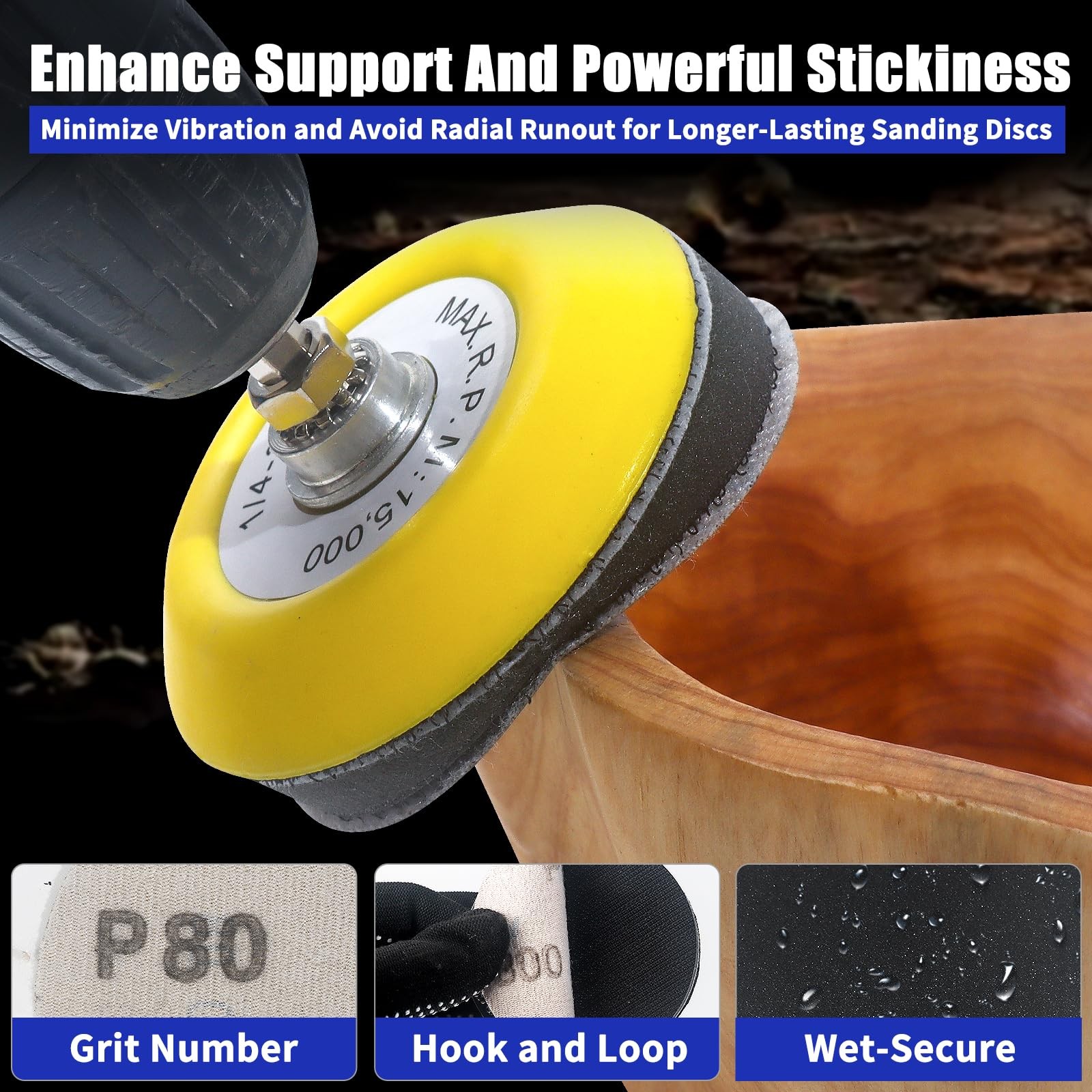 133 PCS Sanding Disc Drill Polishing Kit Attachment, 3 Inch Wet Dry…