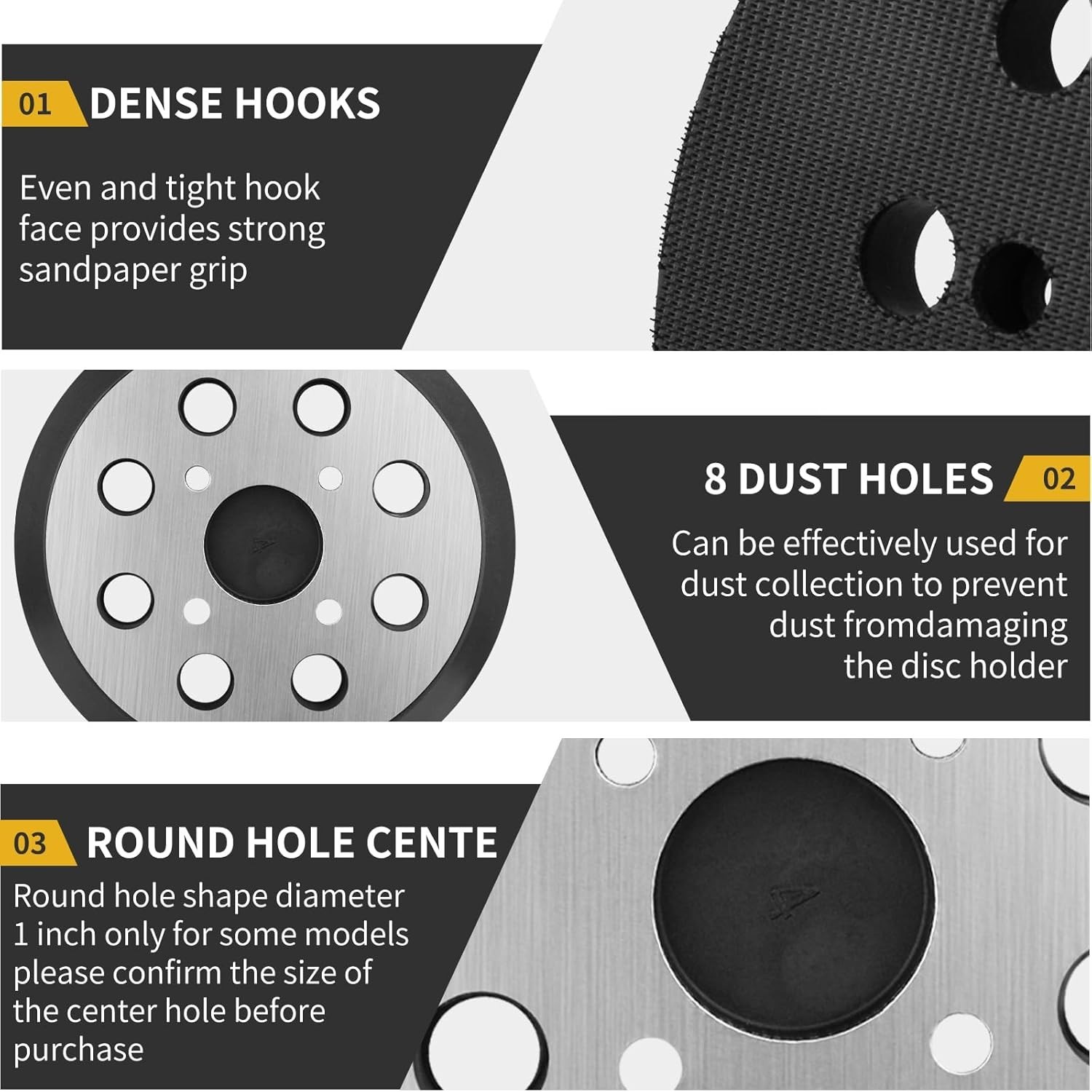 High-Temperature Resistant 5-Inch Aluminum Oxide Sander Pad for Ridgid Sanding