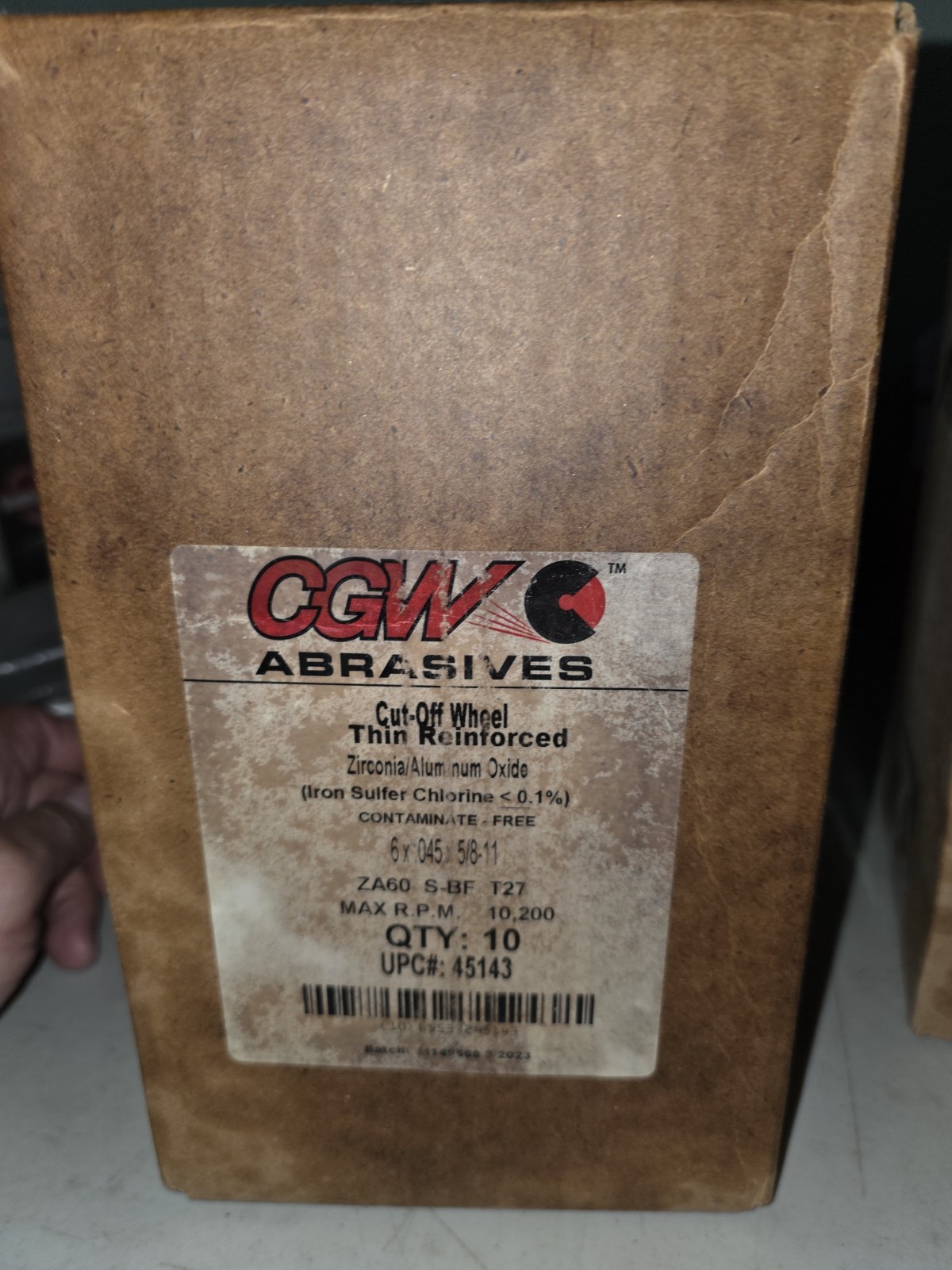 CGW 45143 6 x .045 x 5/8-11 27 ZA60-S-BF Quickie Cut – 10 Pack