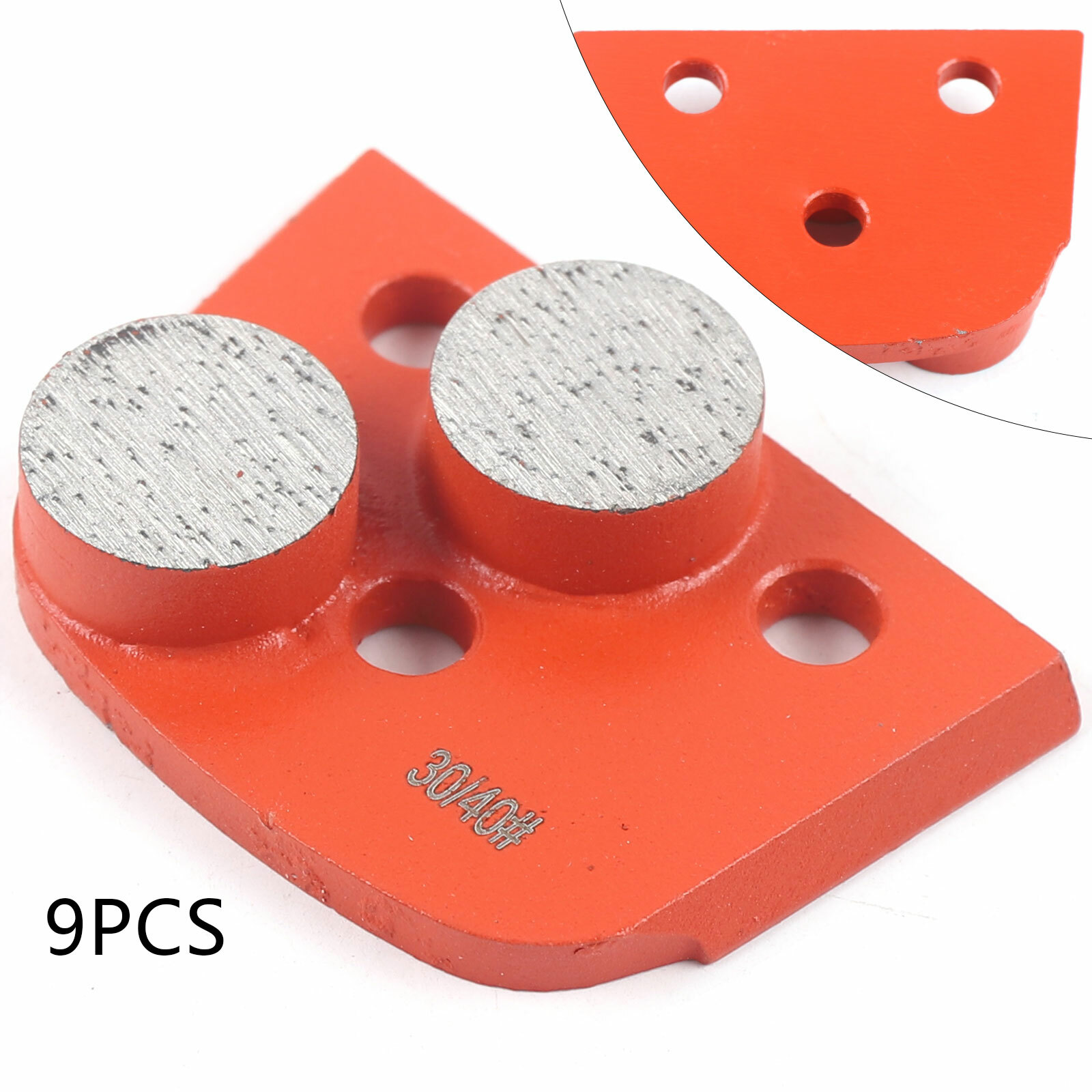 9 Pack Trapezoid Grinding Disc Hard Bond for Concrete Lavina Grinder #30/40 Grit