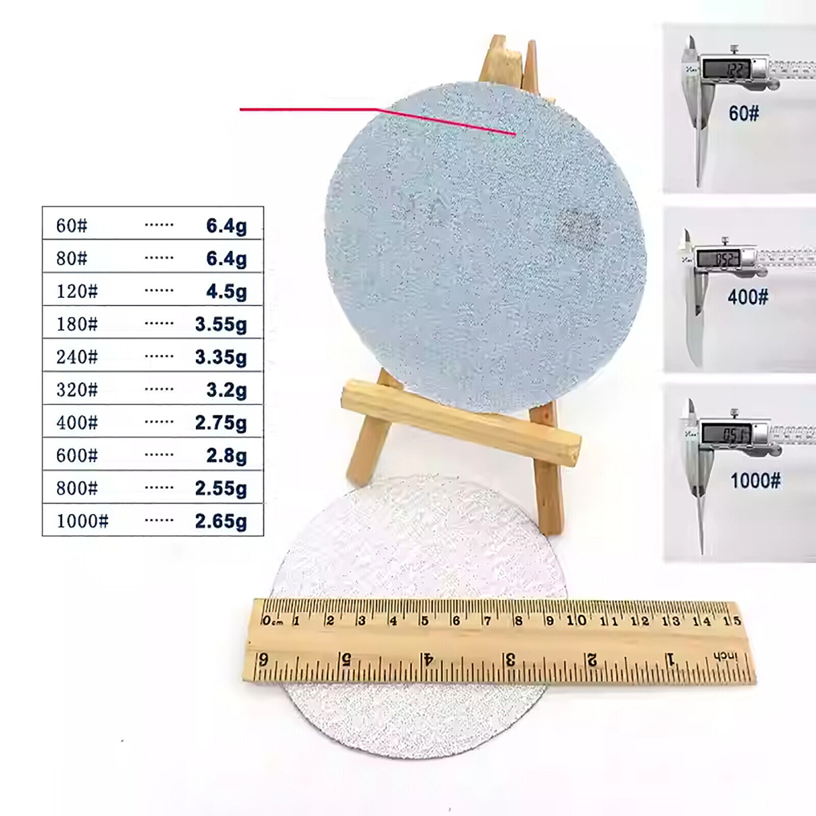 Sanding Discs Hook and Loop Pads 60-1000 Grit Dry Abrasive Sandpaper 100mm 4″