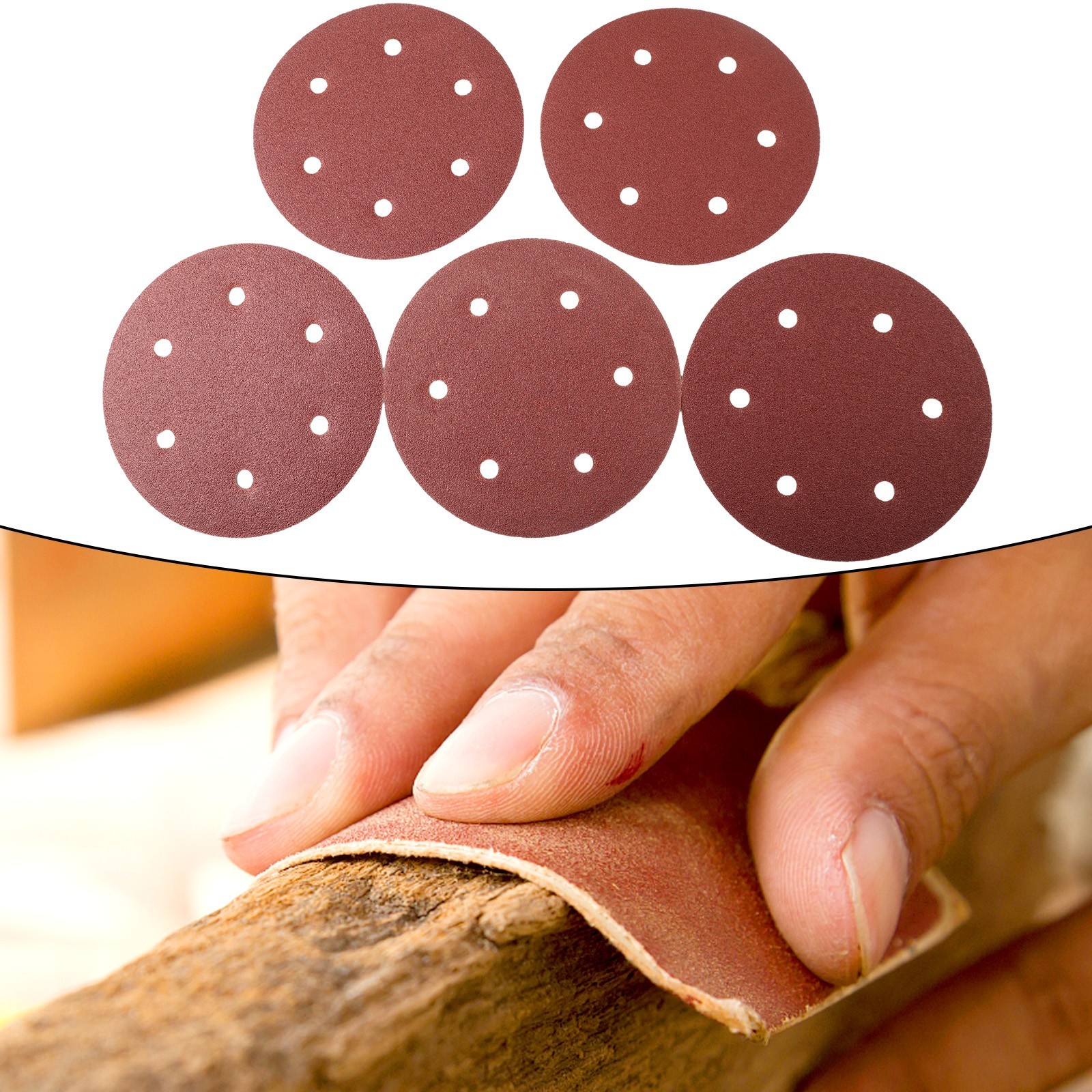 9inch Sandpaper 225mm 6 hole Sanding Paper 40-2000grit Electric Wall Polisher