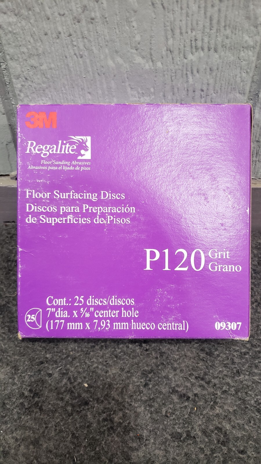 3M Regalite Floor Surfacing Disks – P120 Grit – 7” Diameter box of 25 Disks – 09