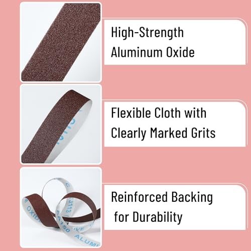 4 Grits Emery Cloth Roll 1″ x 20 FT 150/240/320/400 Grit Abrasive Sandpaper Roll