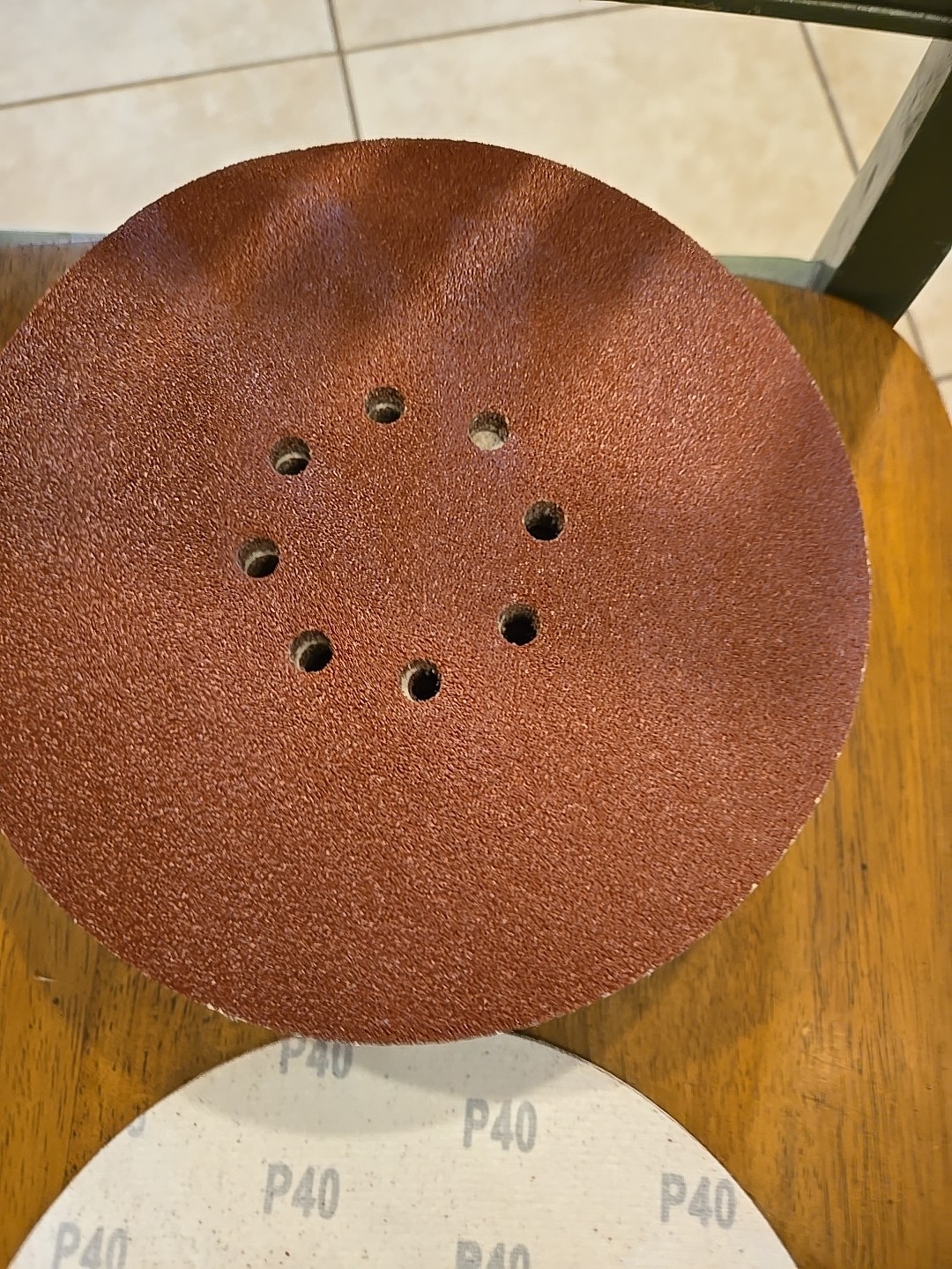 9″ 8-Hole Sanding Disc Drywall Sander Paper Hook Loop P40 40 Grit New