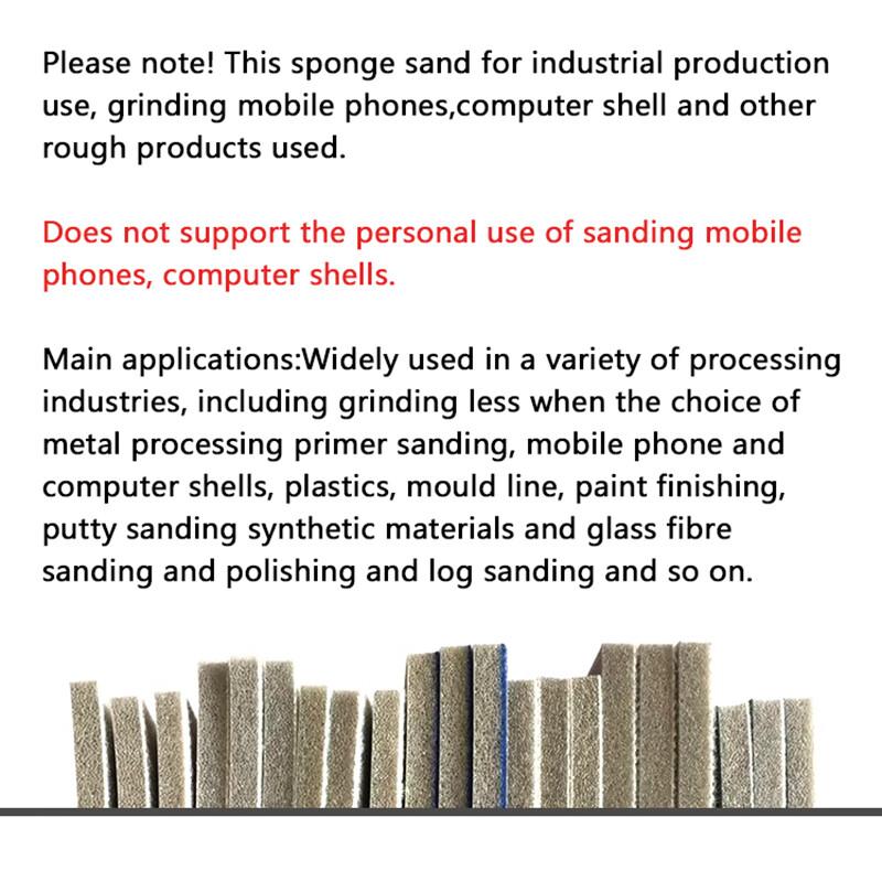 70mm*100mm Foam Sponge Sanding Block Self-adhesive Wet and Dry 300-3000 Grit