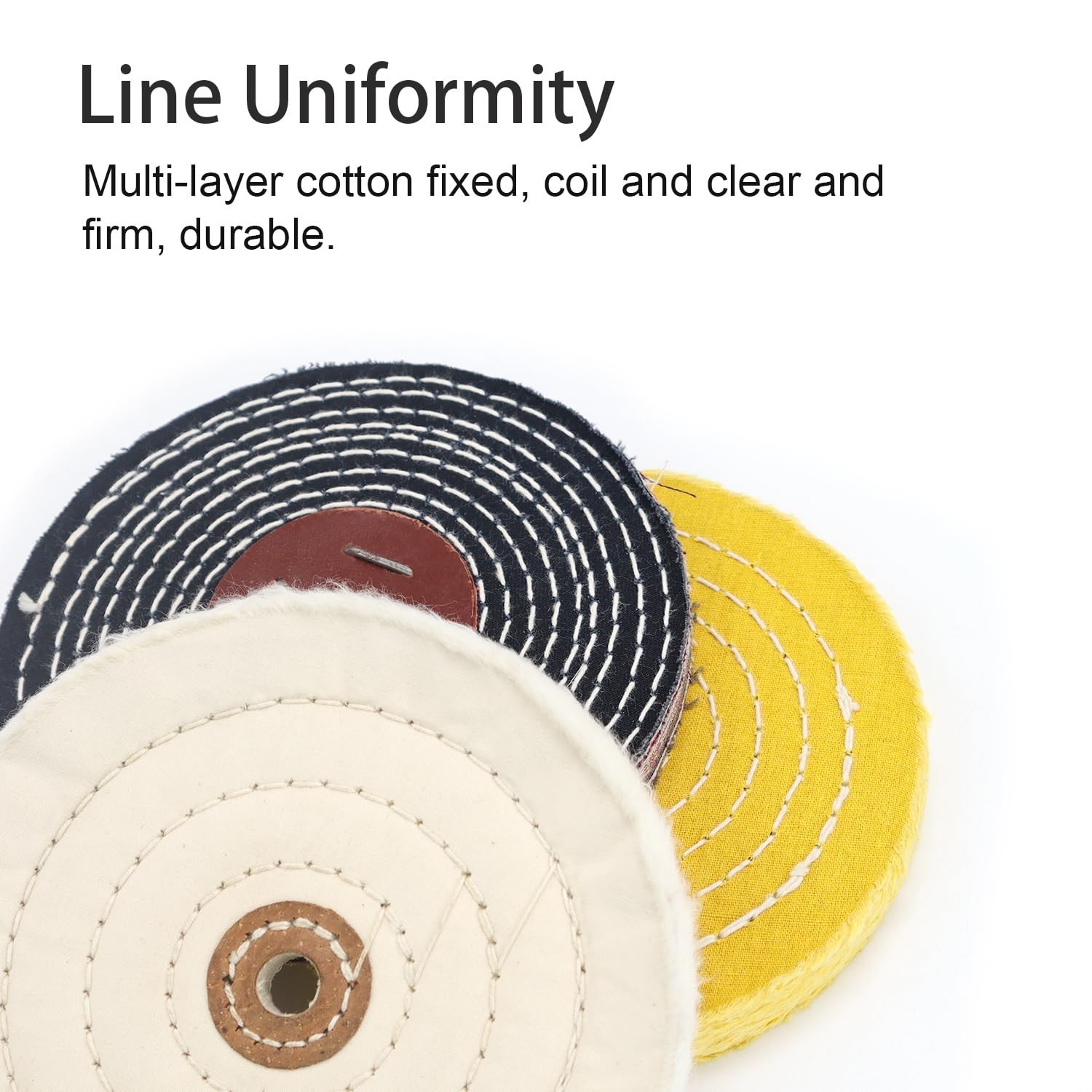 Versatile 6in Cotton Buffing Wheels – Soft to Rough Grit for Professional Use