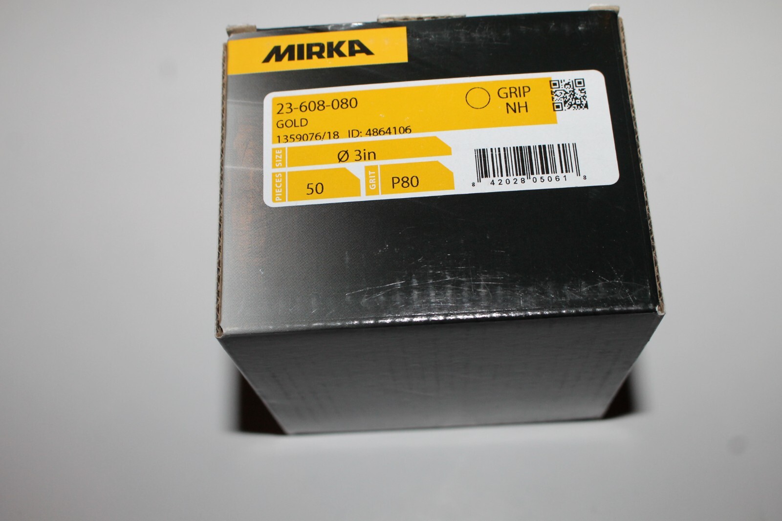 Mirka 23-608-080 Gold 3″ Grip Backed Sanding Disc, 80 Grit, Qty. 50