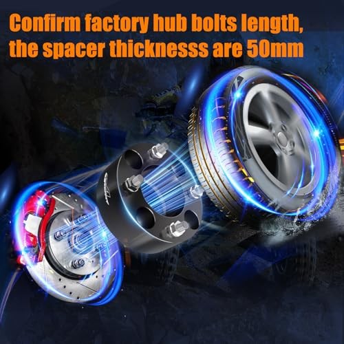 ATV 4×110 Wheel Spacers 2 inch, Black ATV Wheel Adapters 2″-10×1.25 -4pc black