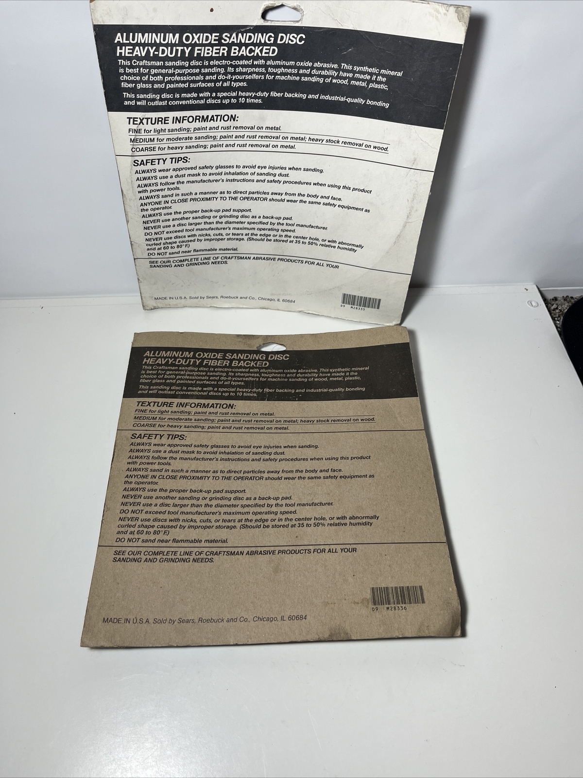 Sears Aluminum Oxide Sanding Disc Fiber Backed 9 1/8” 7/8” Center Hole #50 #30